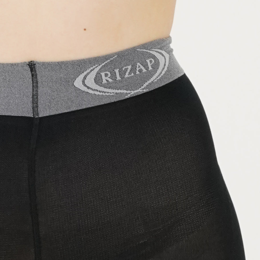ライザップ RIZAP 着圧レギンス 7分丈 はいて歩いてカロリー消費アップ サマータイプ （ブラック） ブラック