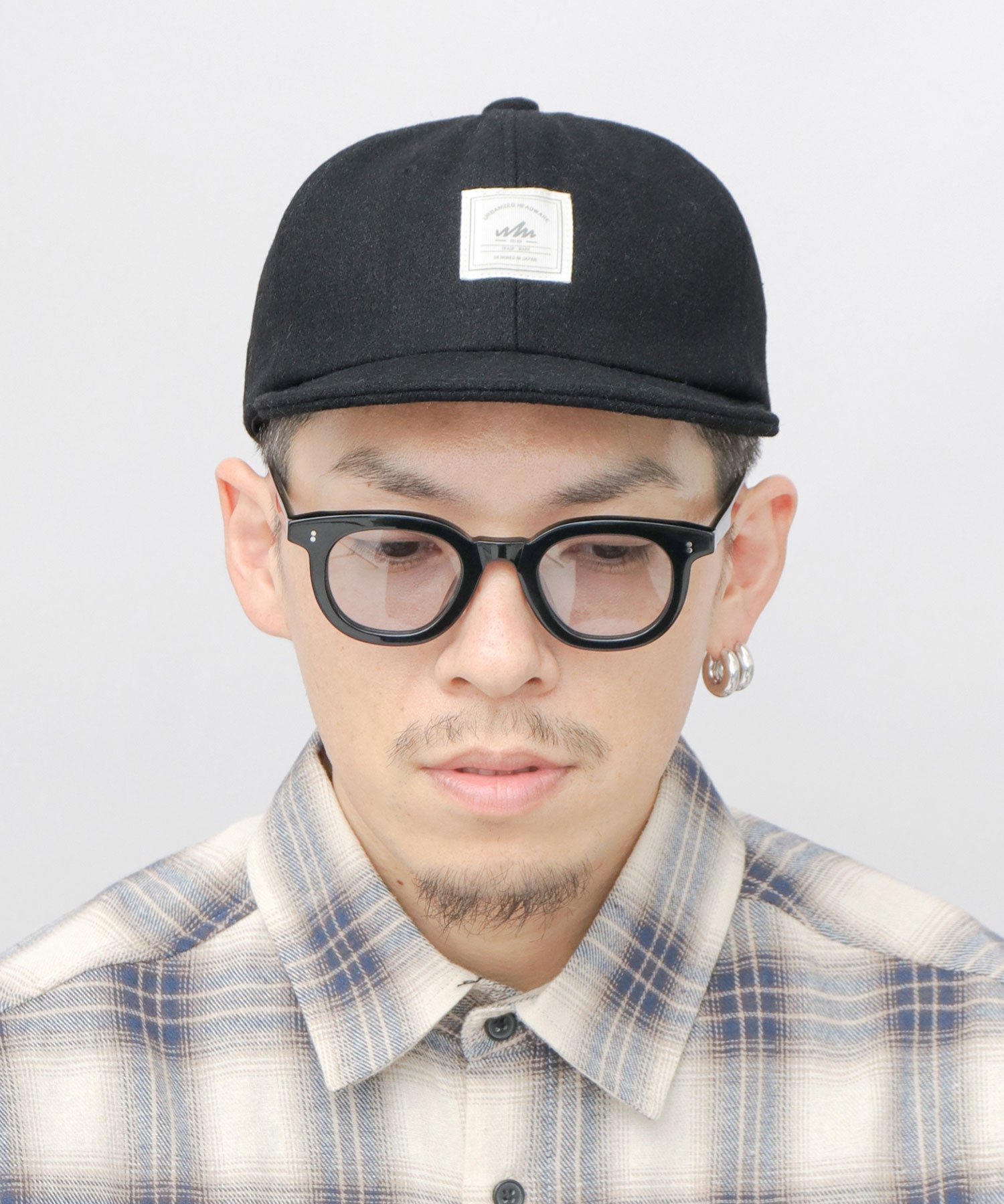 セレブ CELEB キャップ アンパイアキャップ 帽子 つば 短め メルトン生地 秋冬 平つば ベースボールキャップ （チャコール） チャコール