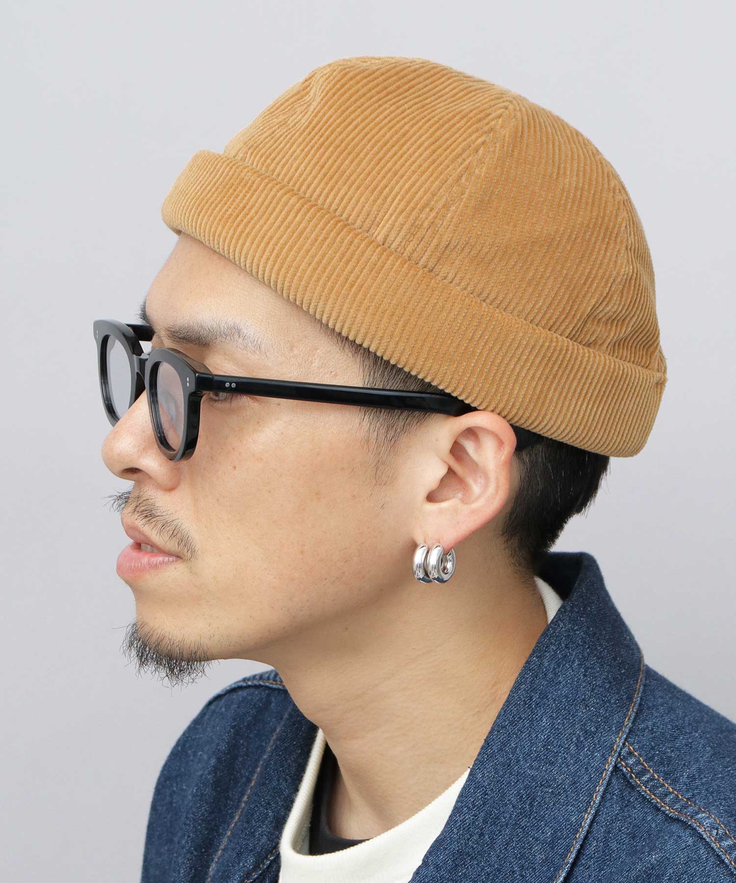 セレブ CELEB ロールキャップ 帽子 キャップ フィッシャーマンキャップ つば無し コーデュロイ 無地 丸い 深め （ベージュ） ベージュ