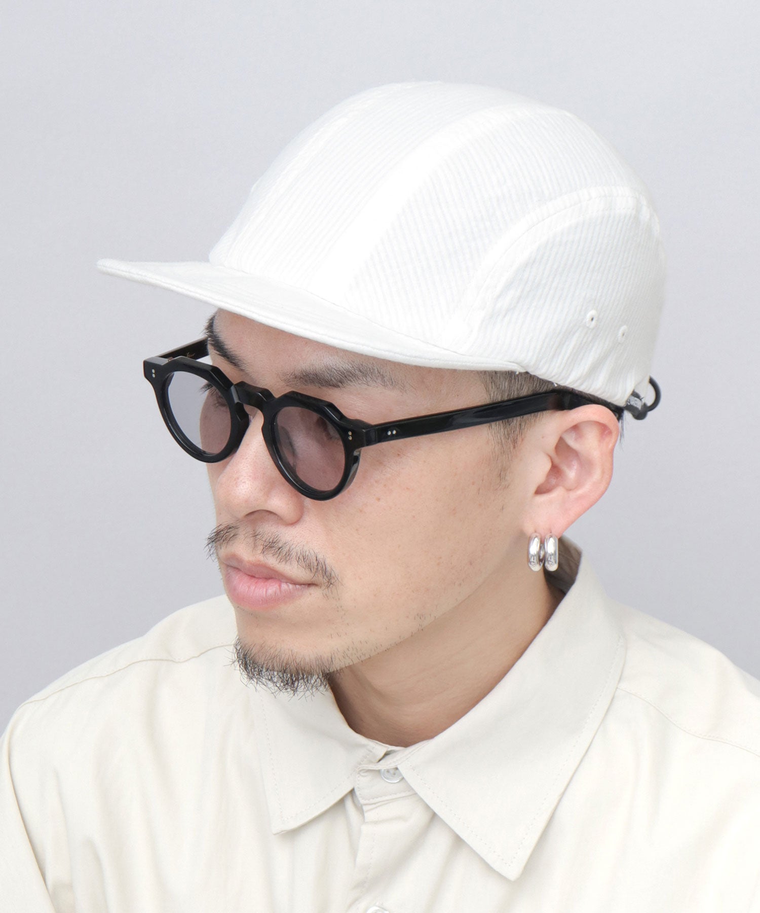 セレブ CELEB シアサッカー キャンプ ジェット アンパイアキャップ （アイボリー） アイボリー