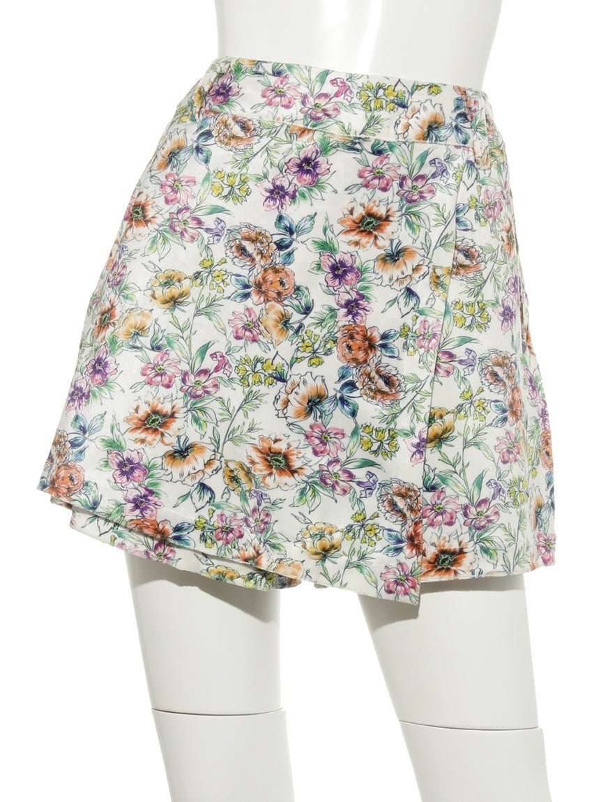 リエンダスエルタ rienda suelta 花柄起毛プリントパンツ （ホワイト） ホワイト