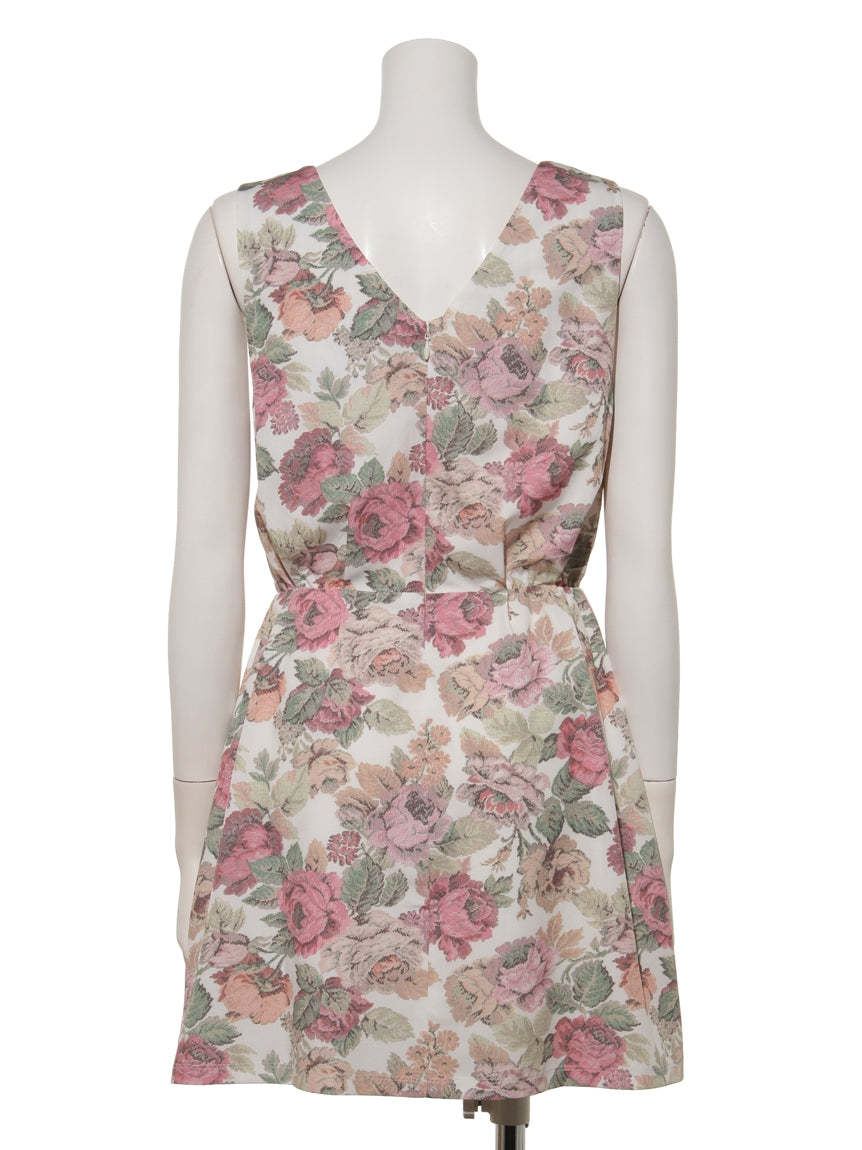 リエンダスエルタ rienda suelta GOBELIN FLOWER ノースリーブワンピース （ベージュ） ベージュ