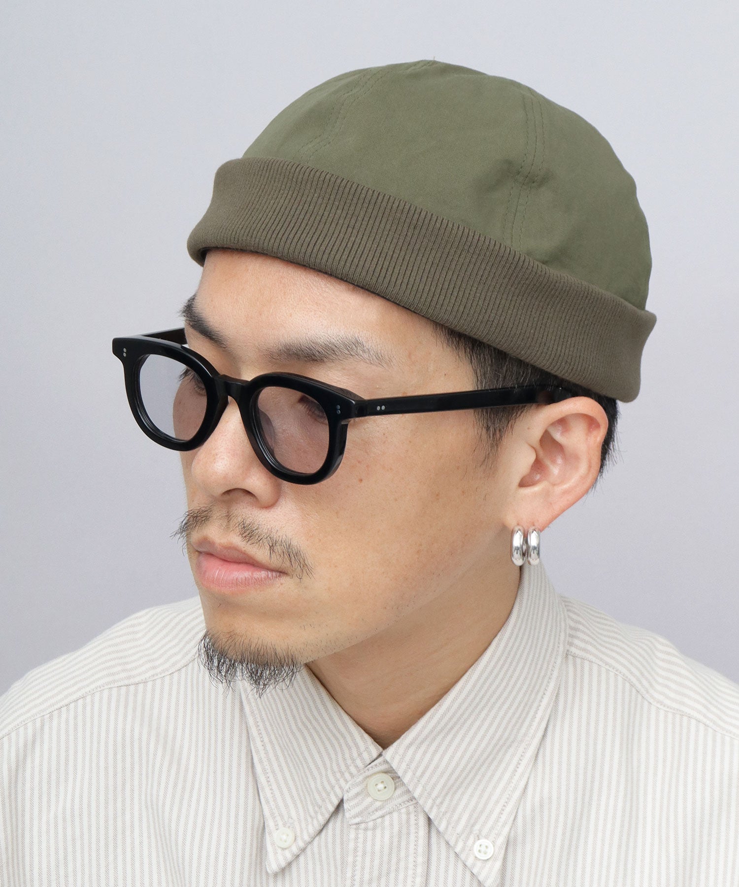 Quarter Gallery QUARTER GALLERY Roll Cap Hat Cap Fisherman Cap Brimless Watch Cap Plain Round Deep