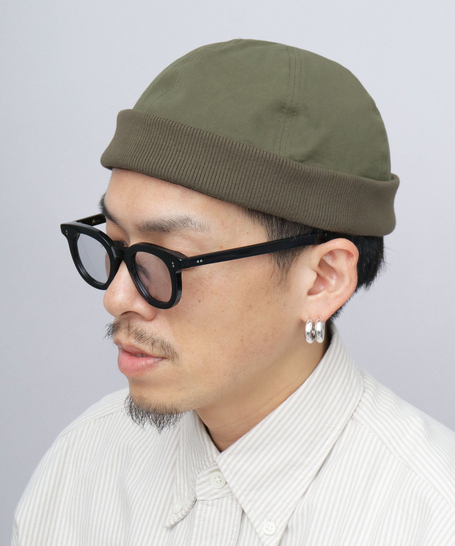 Quarter Gallery QUARTER GALLERY Roll Cap Hat Cap Fisherman Cap Brimless Watch Cap Plain Round Deep