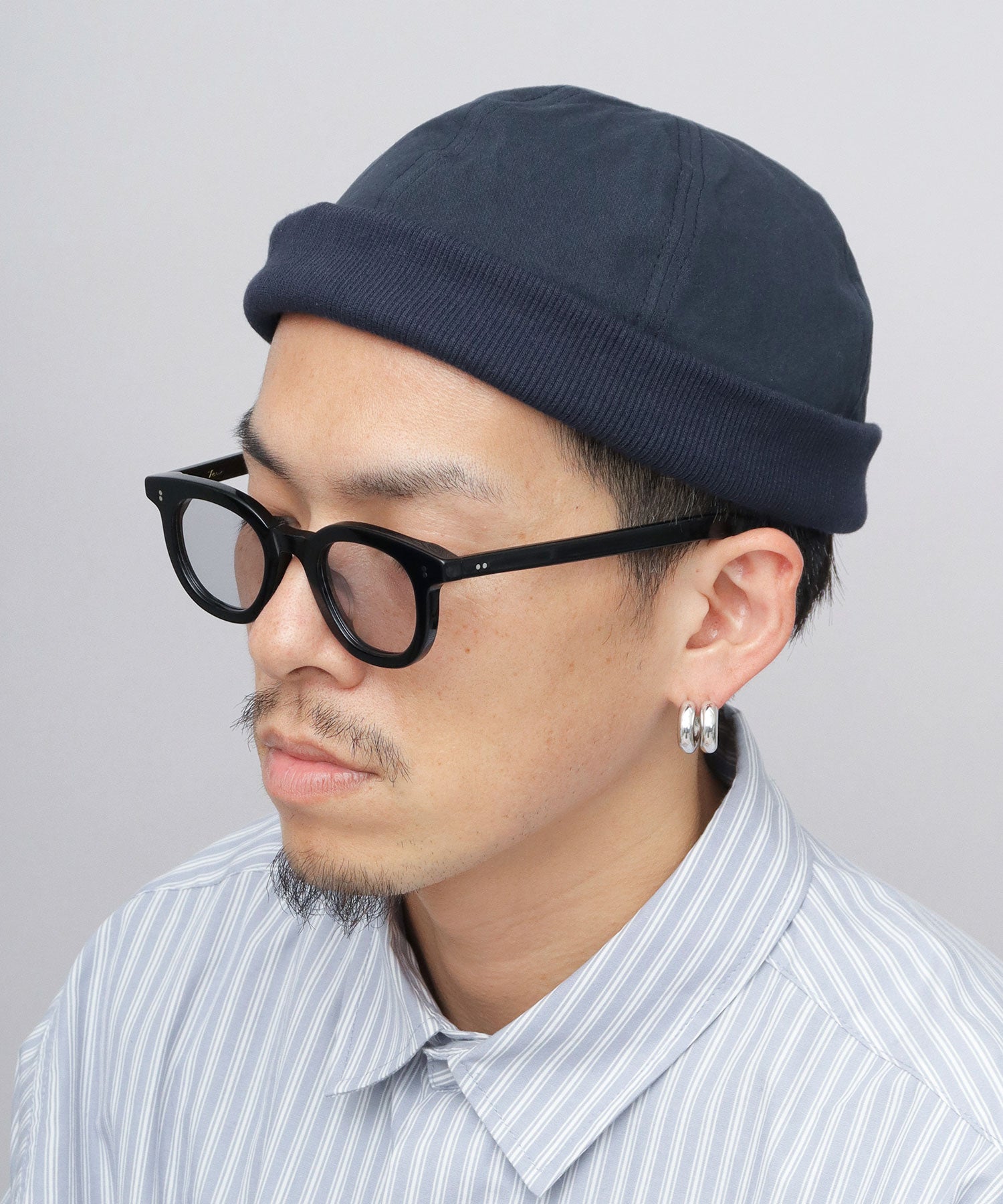 Quarter Gallery QUARTER GALLERY Roll Cap Hat Cap Fisherman Cap Brimless Watch Cap Plain Round Deep