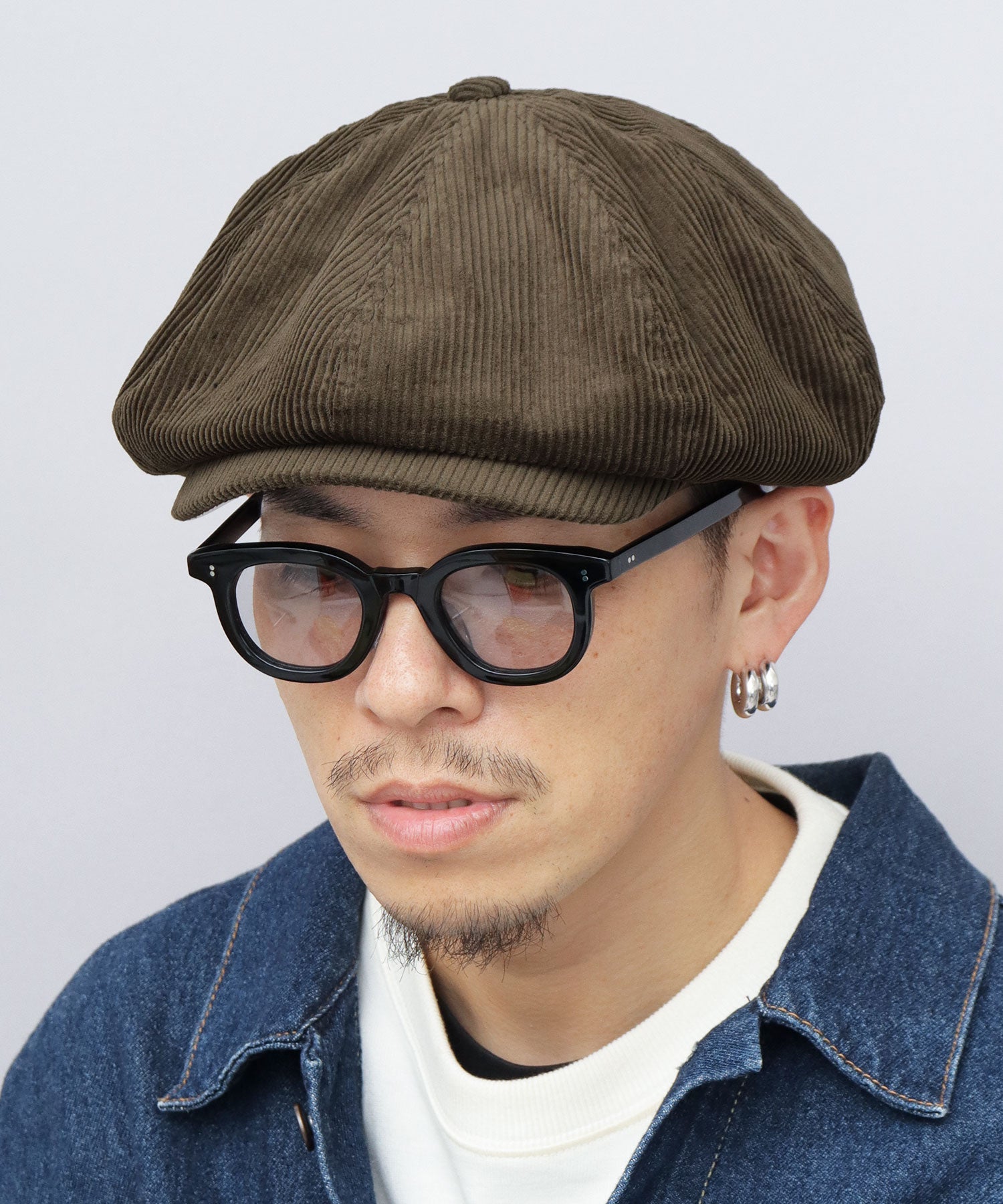 クォーターギャラリー QUARTER GALLERY キャスケット 帽子 キャスハンチング ハンチング デニム コーデュロイ 無地 ニュースボーイキャップ