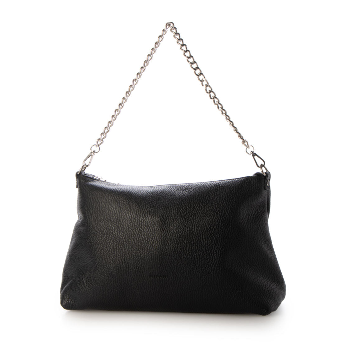 リパーニ RIPANI チェーンハンドルレザーバッグ,ブラック