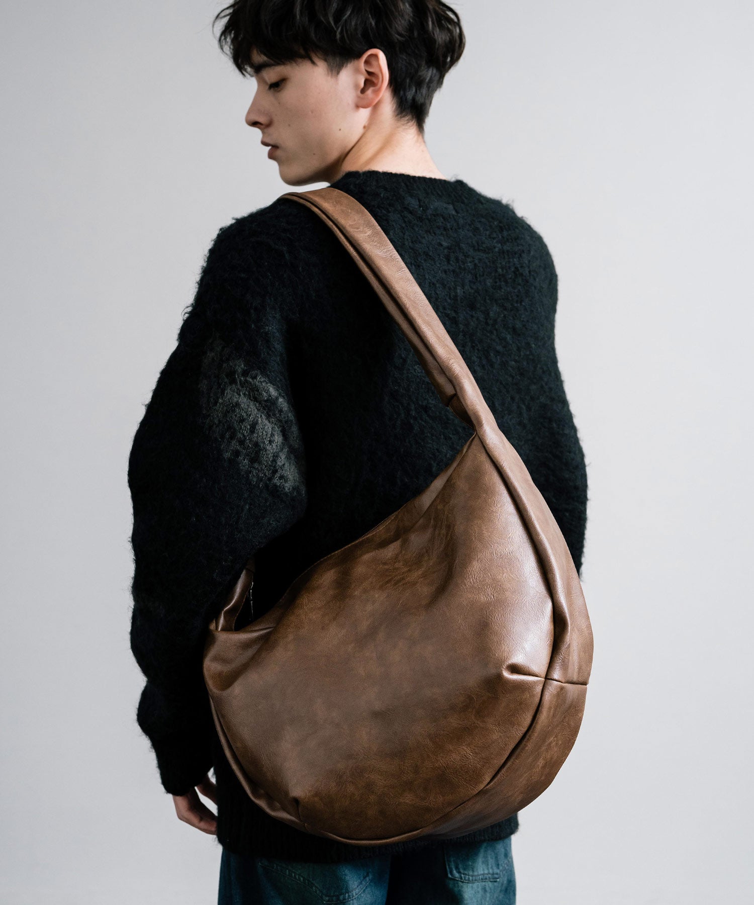 Rocky Monroe Shoulder Bag PU Men Women synthetic leather Synthetic Leather Body Bag Crossbody Shoulder A4 Plain Simple Travel Casual Neat 14290