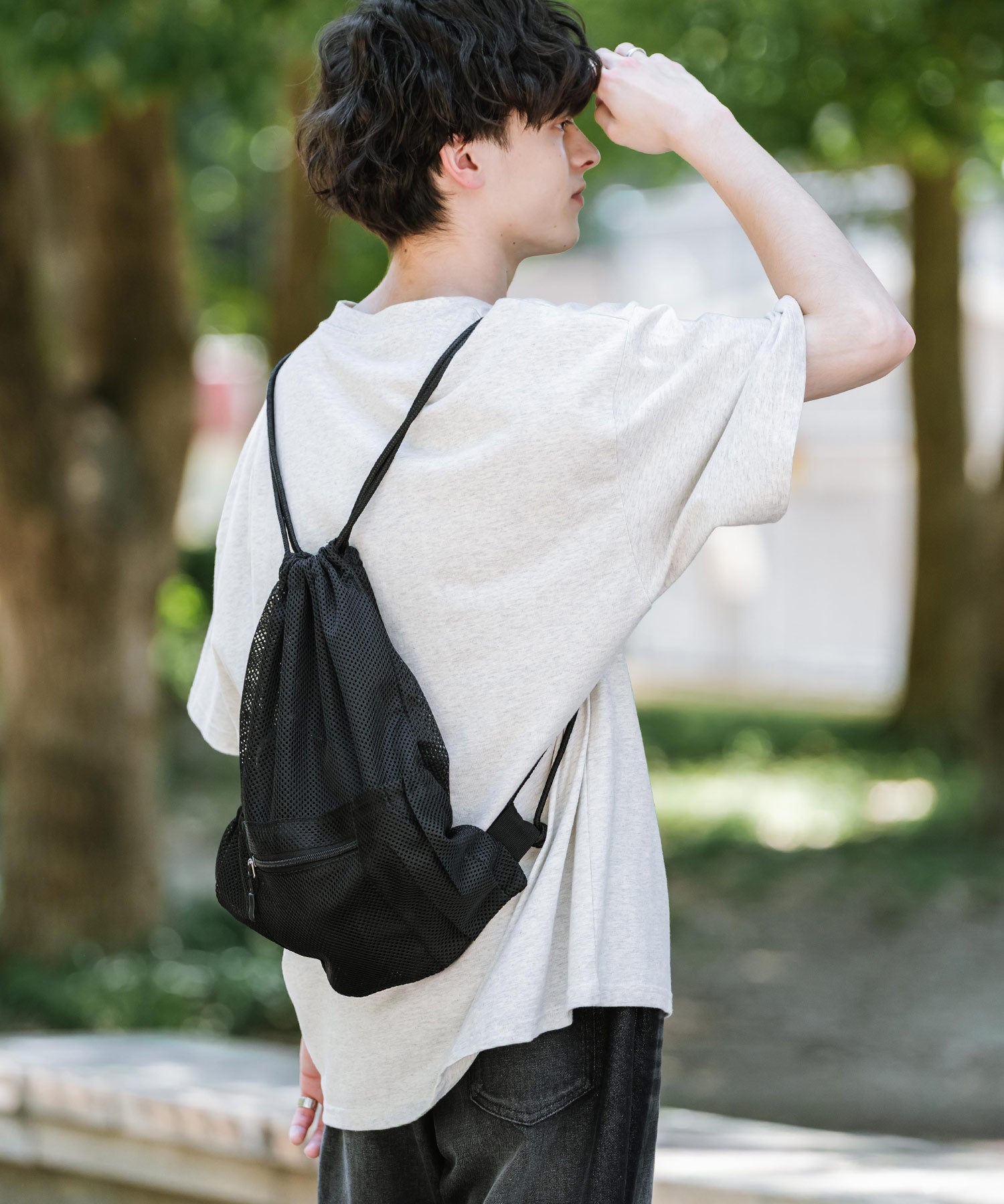 ロッキーモンロー Rocky Monroe ナップサック メッシュ メンズ レディース 鞄 リュックサック ジムサック 巾着 体操着入れ プール 海 ジム スポーツ カジュアル アウトドア 14733 （グリーン） グリーン