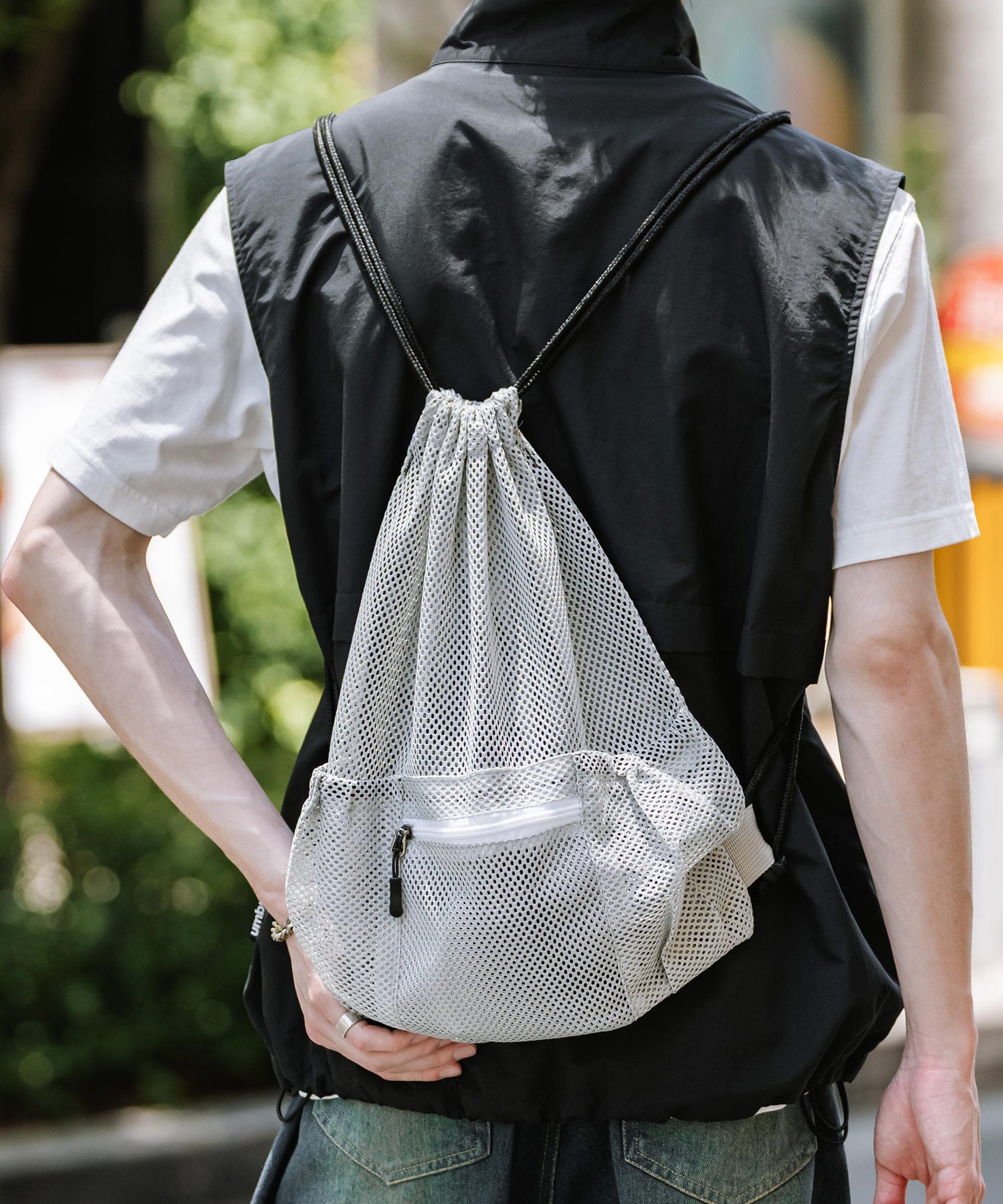 ロッキーモンロー Rocky Monroe ナップサック メッシュ メンズ レディース 鞄 リュックサック ジムサック 巾着 体操着入れ プール 海 ジム スポーツ カジュアル アウトドア 14733 （グリーン） グリーン