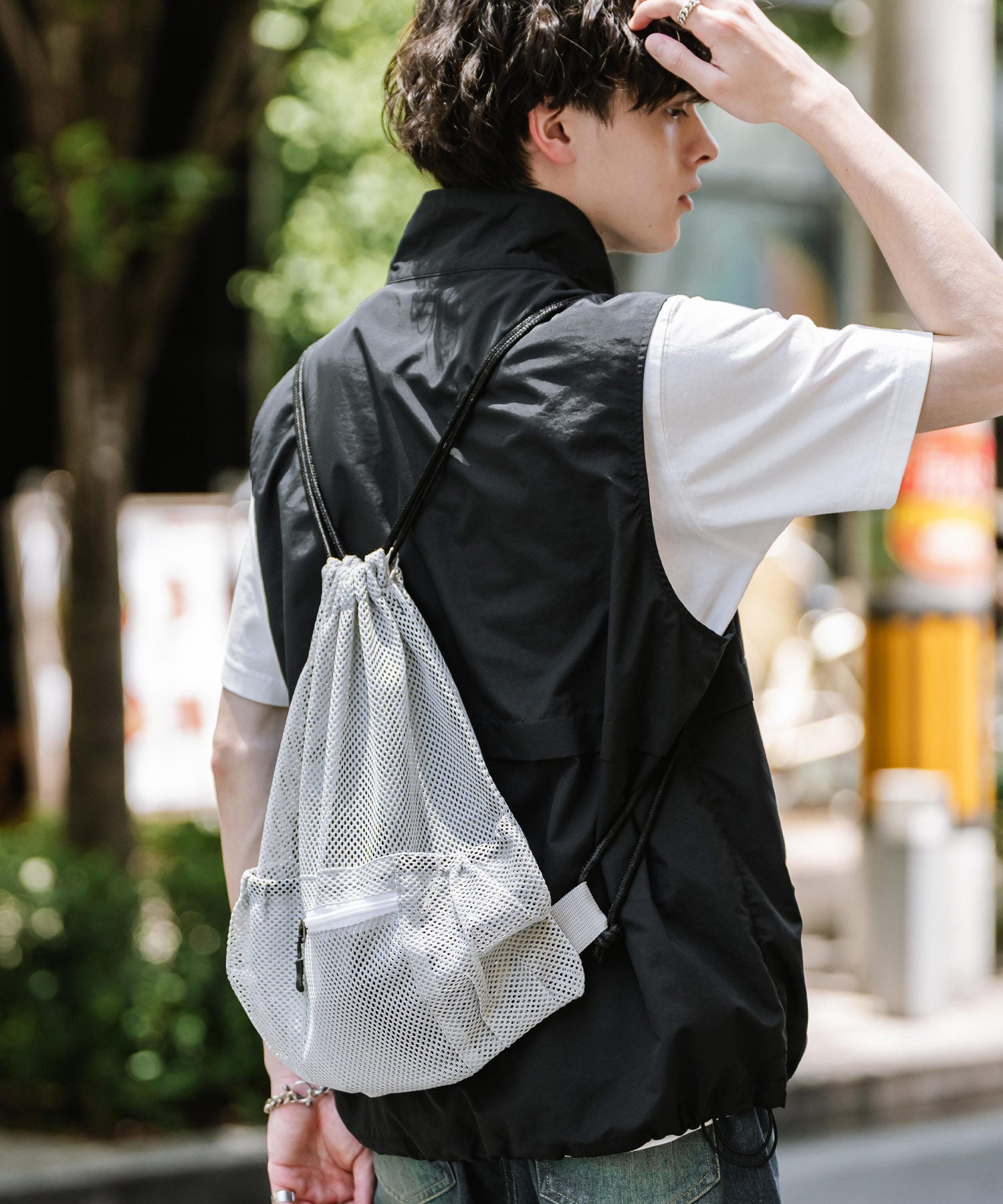 ロッキーモンロー Rocky Monroe ナップサック メッシュ メンズ レディース 鞄 リュックサック ジムサック 巾着 体操着入れ プール 海 ジム スポーツ カジュアル アウトドア 14733 （グリーン） グリーン