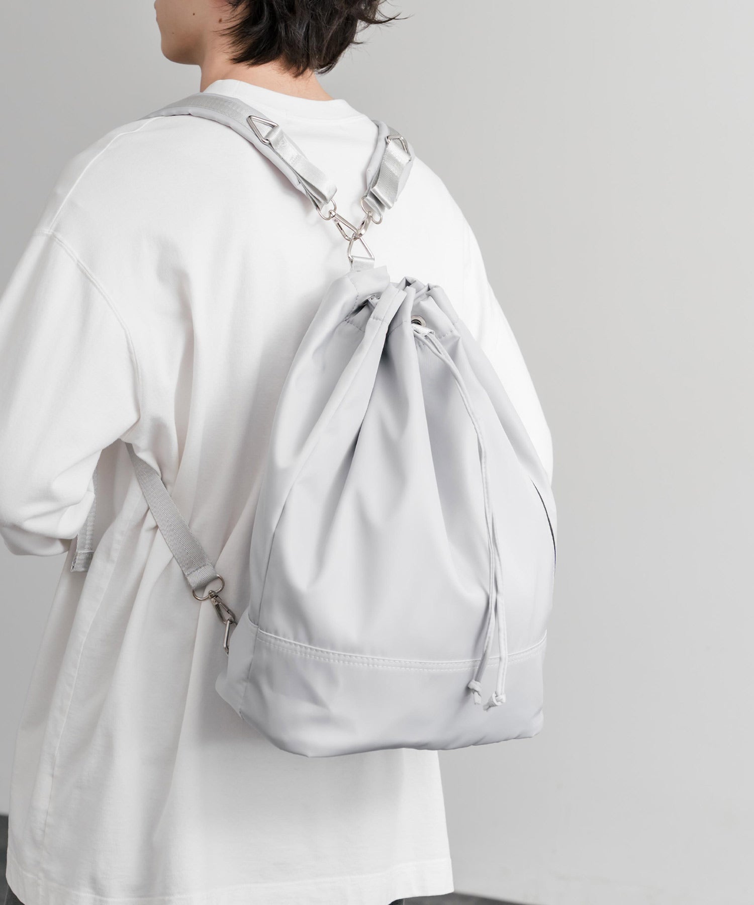 ロッキーモンロー Rocky Monroe ショルダーバッグ リュックサック 2WAY メンズ レディース ナイロンバッグ 鞄 ジムサック プール 海 ジム ヨガ スポーツ カジュアル 15511 （グレー） グレー