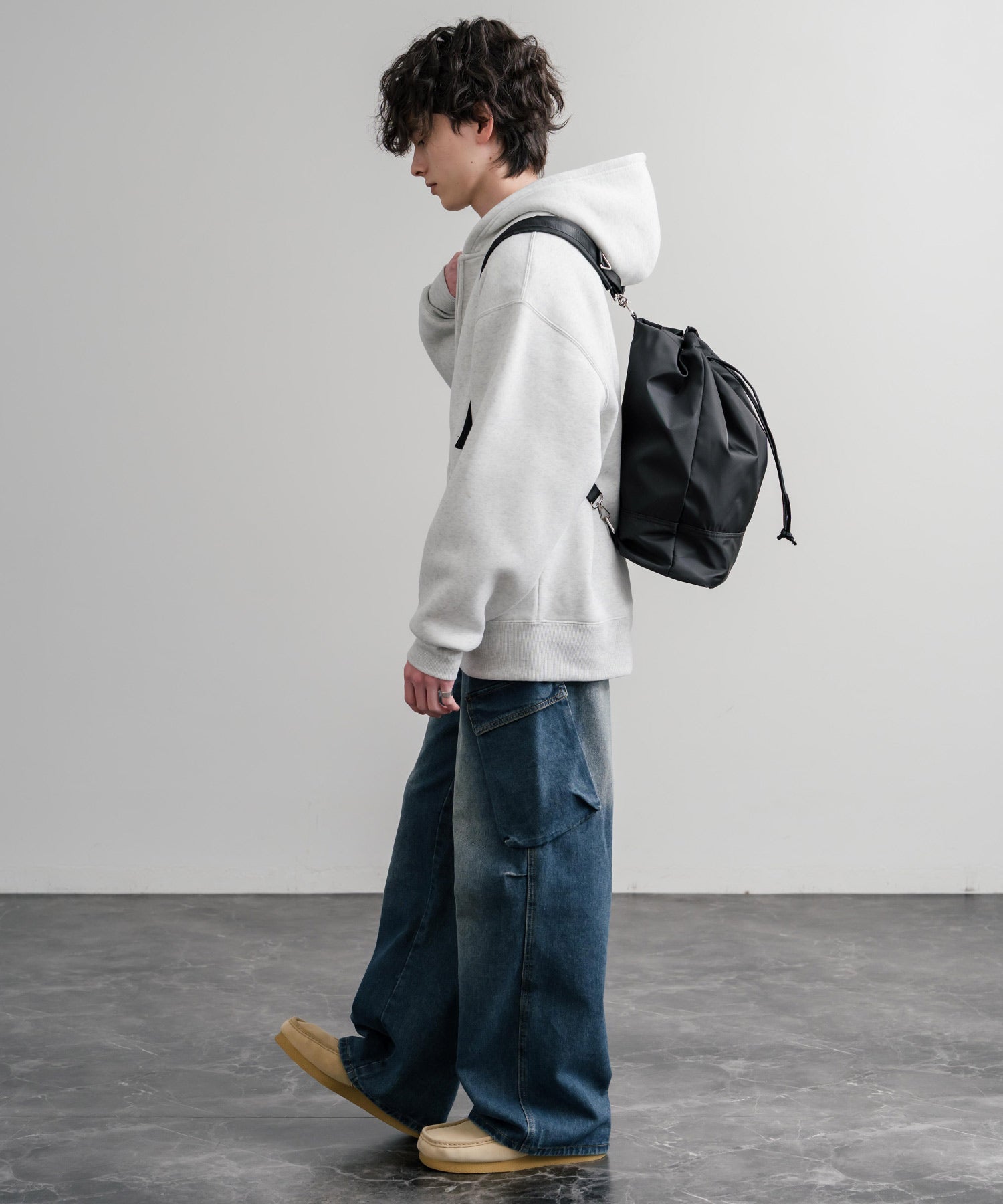 ロッキーモンロー Rocky Monroe ショルダーバッグ リュックサック 2WAY メンズ レディース ナイロンバッグ 鞄 ジムサック プール 海 ジム ヨガ スポーツ カジュアル 15511 （グレー） グレー