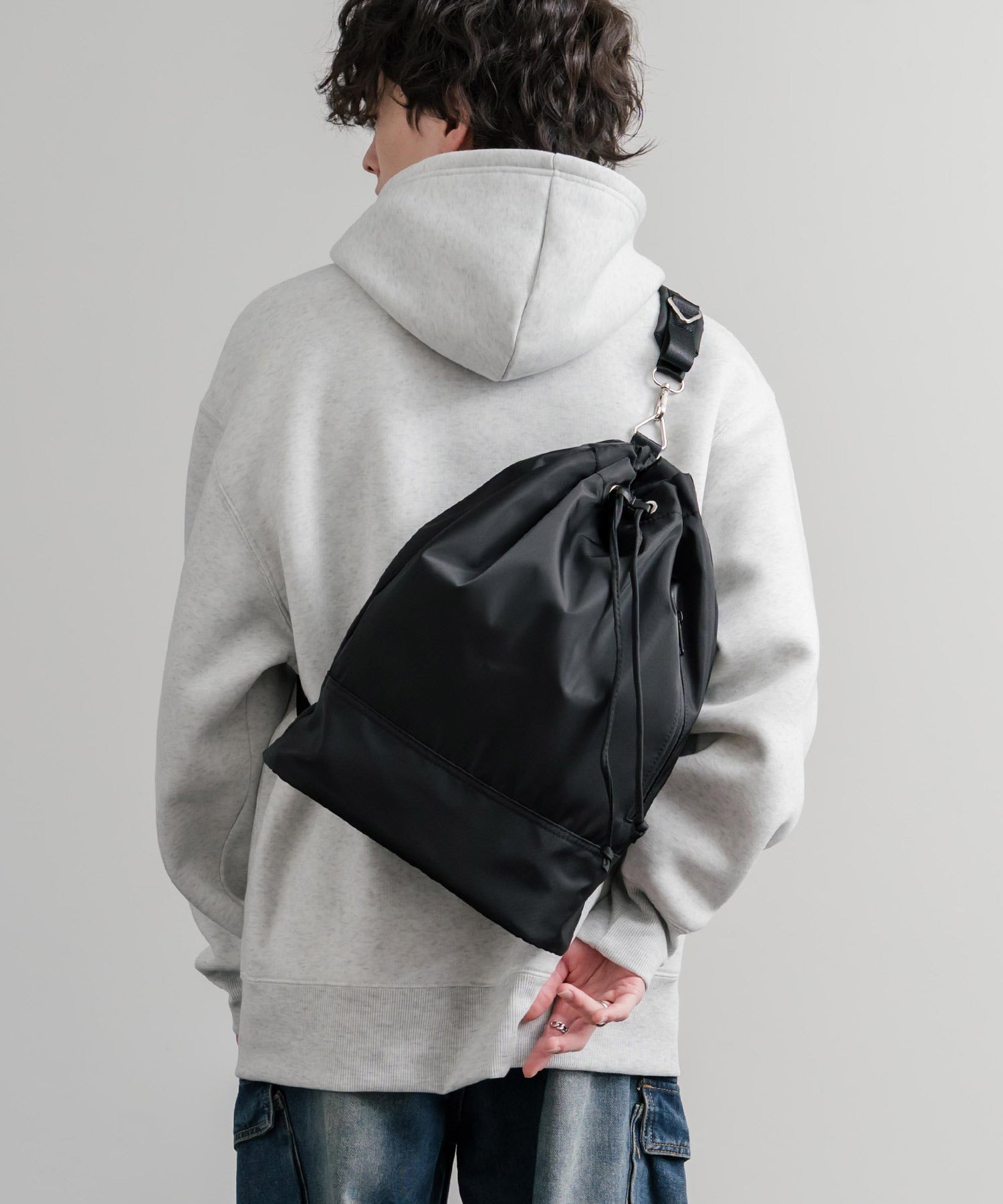 ロッキーモンロー Rocky Monroe ショルダーバッグ リュックサック 2WAY メンズ レディース ナイロンバッグ 鞄 ジムサック プール 海 ジム ヨガ スポーツ カジュアル 15511 （グレー） グレー