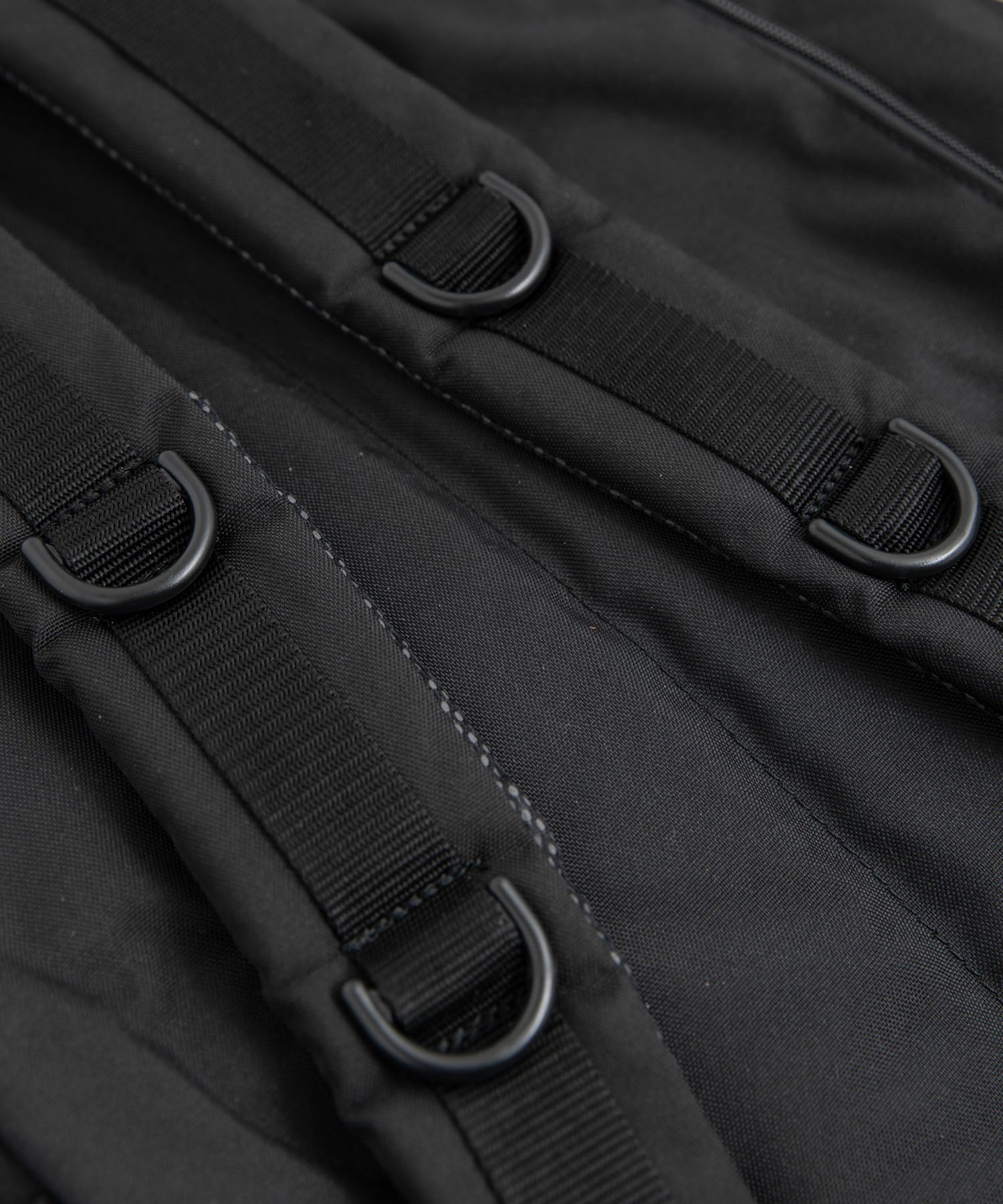 ロッキーモンロー Rocky Monroe リュック バックパック メンズ バッグ 鞄 大容量 本革 牛革 レザー コーデュラ610P ロールトップ カジュアル アウトドア 旅行 通勤 通学 日本製 国産 （ブラック） ブラック