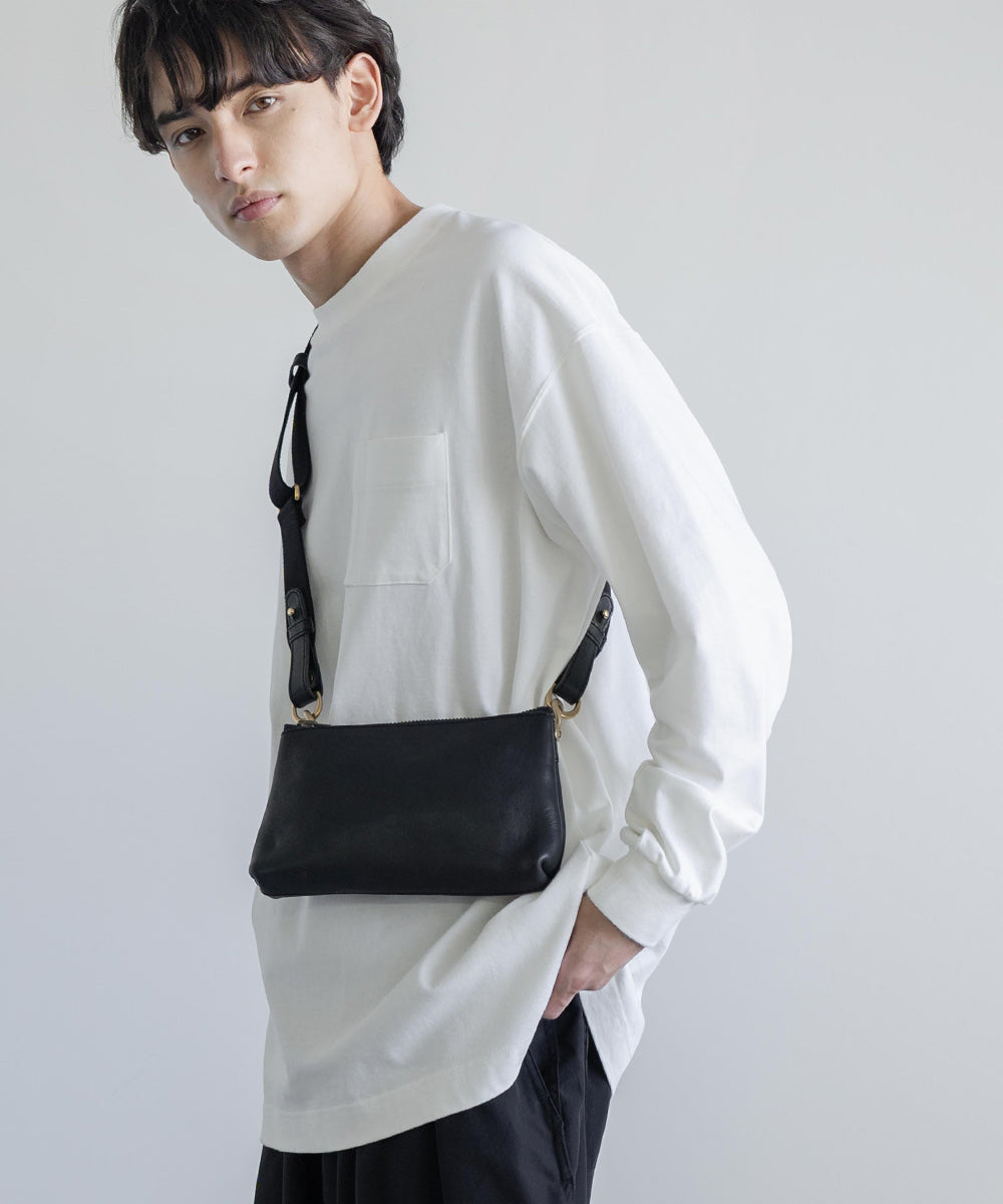 ロッキーモンロー Rocky Monroe ショルダーバッグ メッセンジャー ミニ メンズ 本革 牛革 タンニングレザー ヌメ革 斜めがけ 鞄 2WAY ポーチ クラッチ ボディ クーリエ ワンショルダー