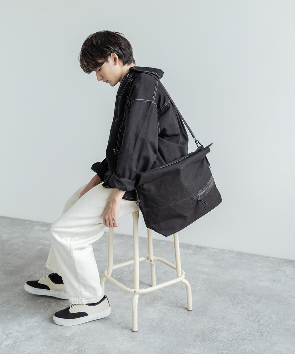 ロッキーモンロー Rocky Monroe ショルダーバッグ メンズ 日本製 レザー トート 手提げ エディターズ 本革 牛革 3WAY 国産 キャンバス 撥水 A4 B4 通勤通学 ギフト プレゼント