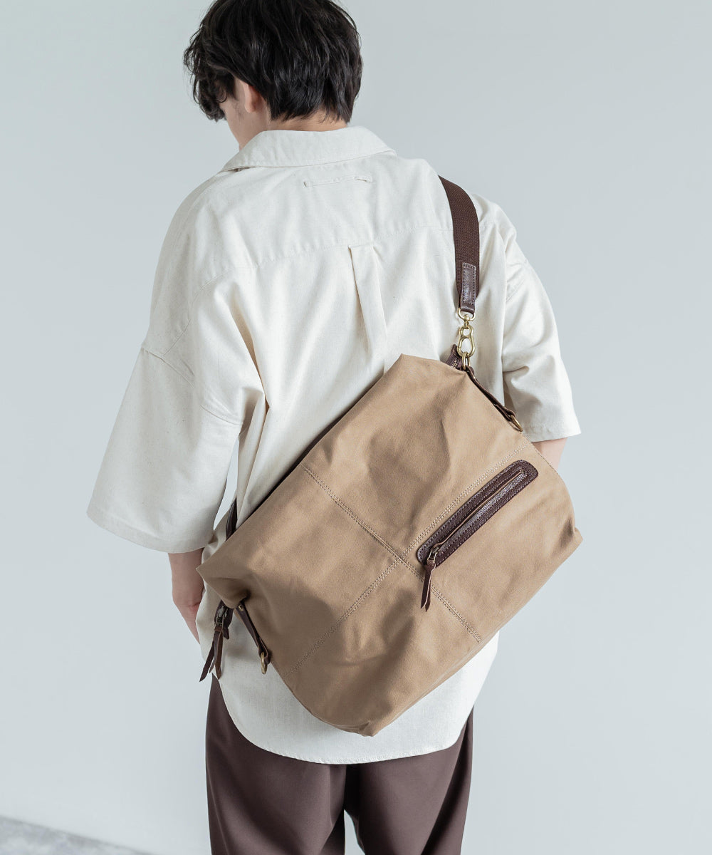 ロッキーモンロー Rocky Monroe ショルダーバッグ メンズ 日本製 レザー トート 手提げ エディターズ 本革 牛革 3WAY 国産 キャンバス 撥水 A4 B4 通勤通学 ギフト プレゼント