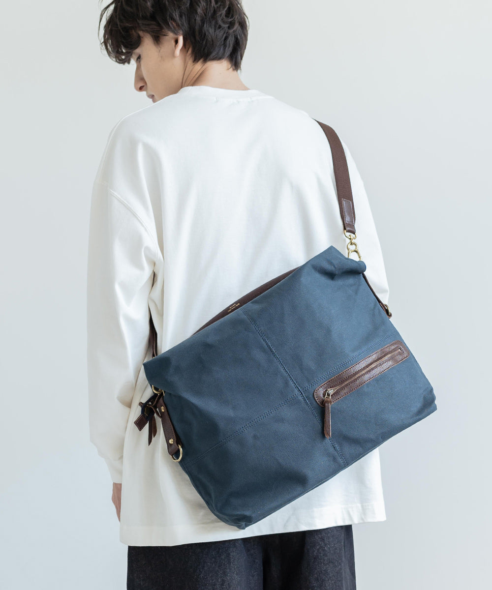 ロッキーモンロー Rocky Monroe ショルダーバッグ メンズ 日本製 レザー トート 手提げ エディターズ 本革 牛革 3WAY 国産 キャンバス 撥水 A4 B4 通勤通学 ギフト プレゼント