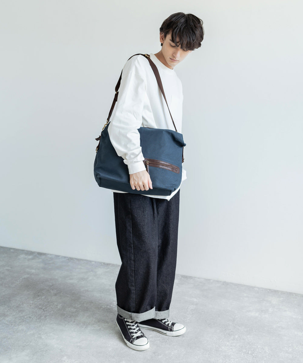 ロッキーモンロー Rocky Monroe ショルダーバッグ メンズ 日本製 レザー トート 手提げ エディターズ 本革 牛革 3WAY 国産 キャンバス 撥水 A4 B4 通勤通学 ギフト プレゼント