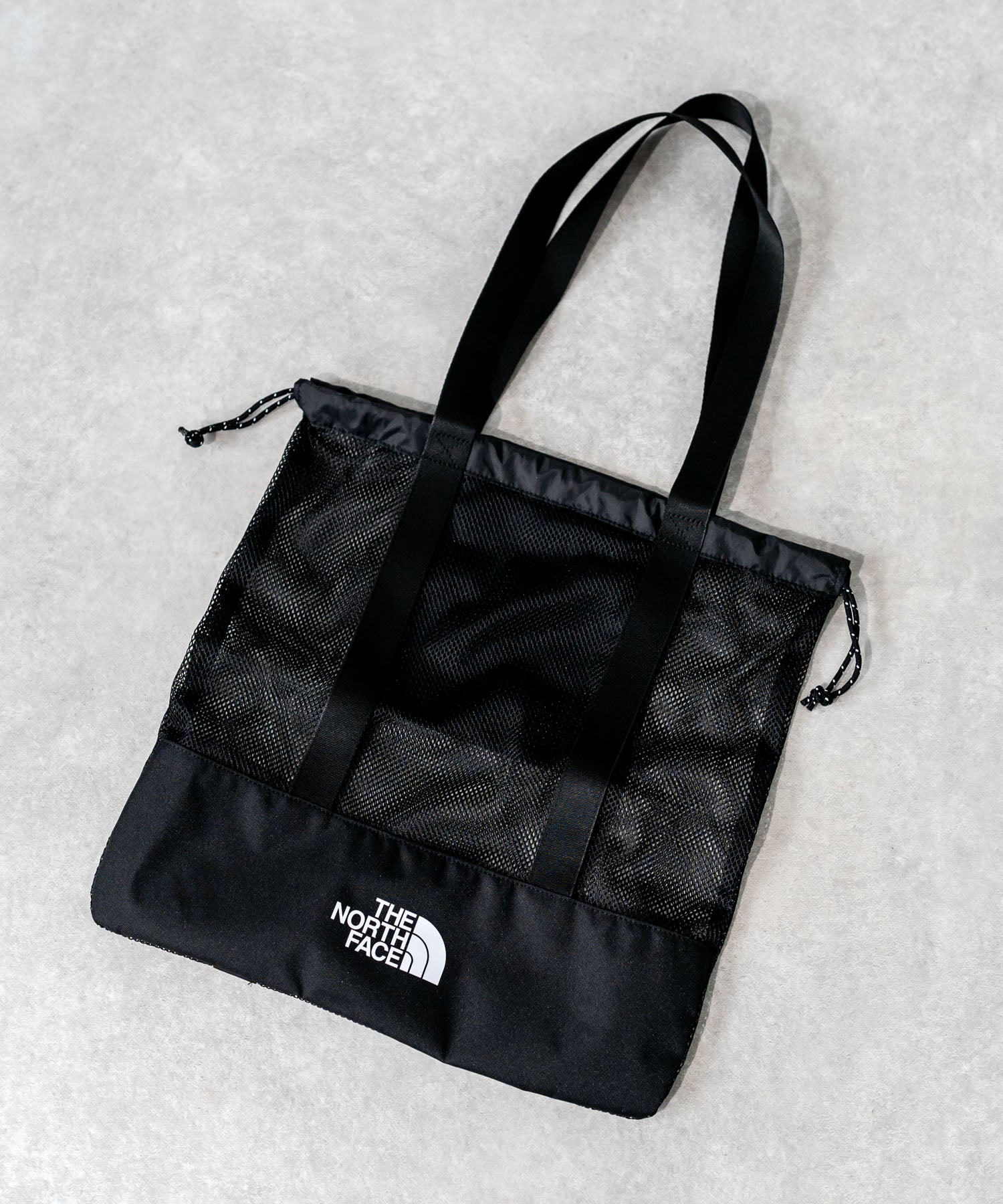 ロッキーモンロー Rocky Monroe THE NORTH FACE ザ・ノースフェイス WHITE LABEL ホワイトレーベル 韓国 限定 メッシュバッグ エコバッグ メンズ レディース ショルダ （ブラック） ブラック