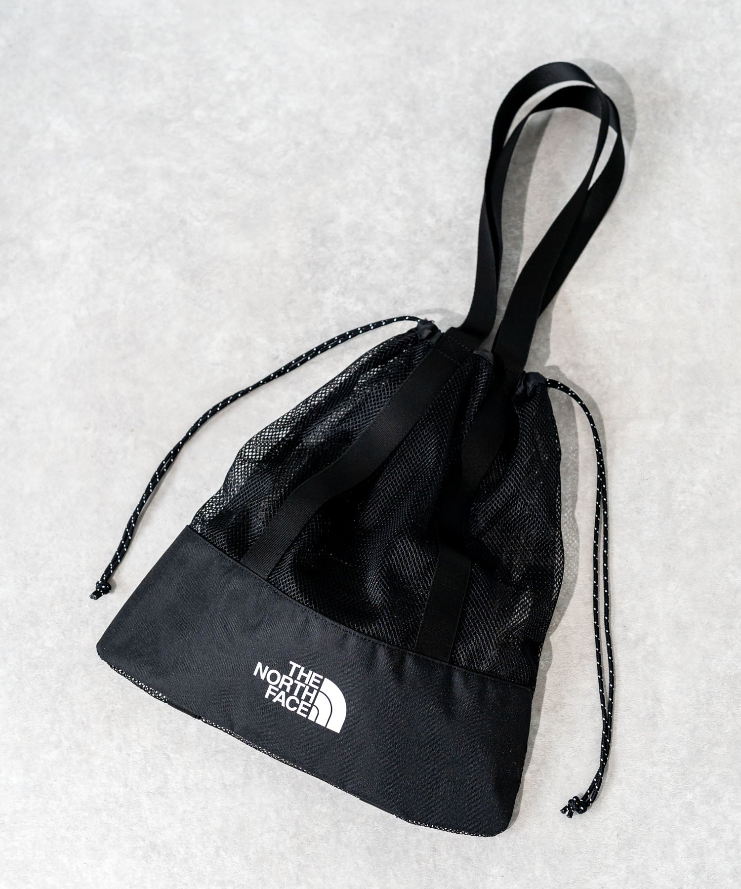 ロッキーモンロー Rocky Monroe THE NORTH FACE ザ・ノースフェイス WHITE LABEL ホワイトレーベル 韓国 限定 メッシュバッグ エコバッグ メンズ レディース ショルダ （ブラック） ブラック