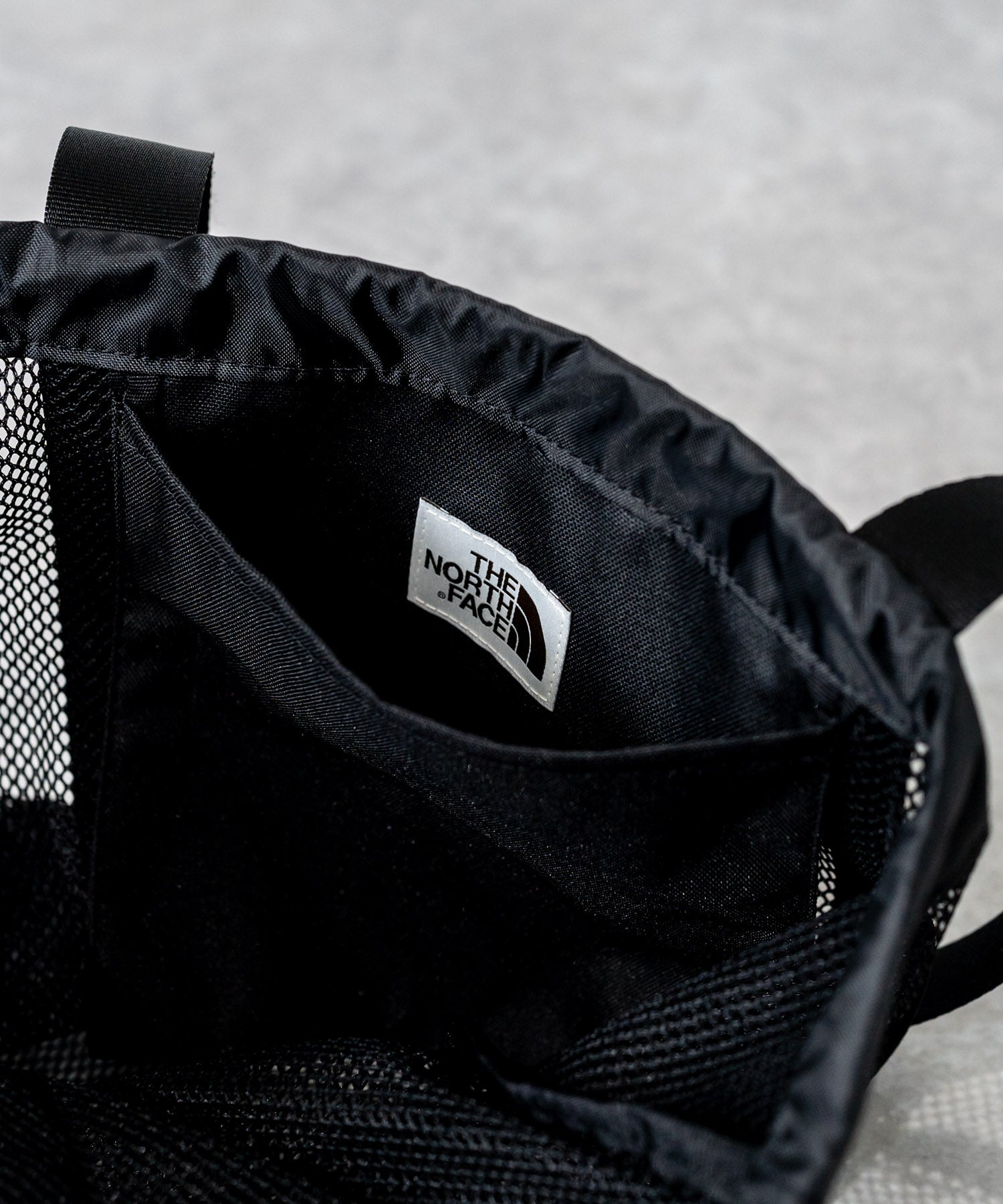 ロッキーモンロー Rocky Monroe THE NORTH FACE ザ・ノースフェイス WHITE LABEL ホワイトレーベル 韓国 限定 メッシュバッグ エコバッグ メンズ レディース ショルダ （ブラック） ブラック