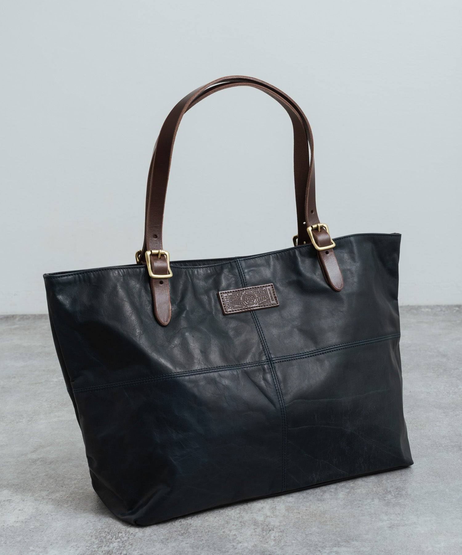 Rocky Monroe Big Tote Bag Men Women Horse Leather Genuine Leather Handheld Simple Pull-Up Outing Business Gift Made in Japan Domestic Butler Ve