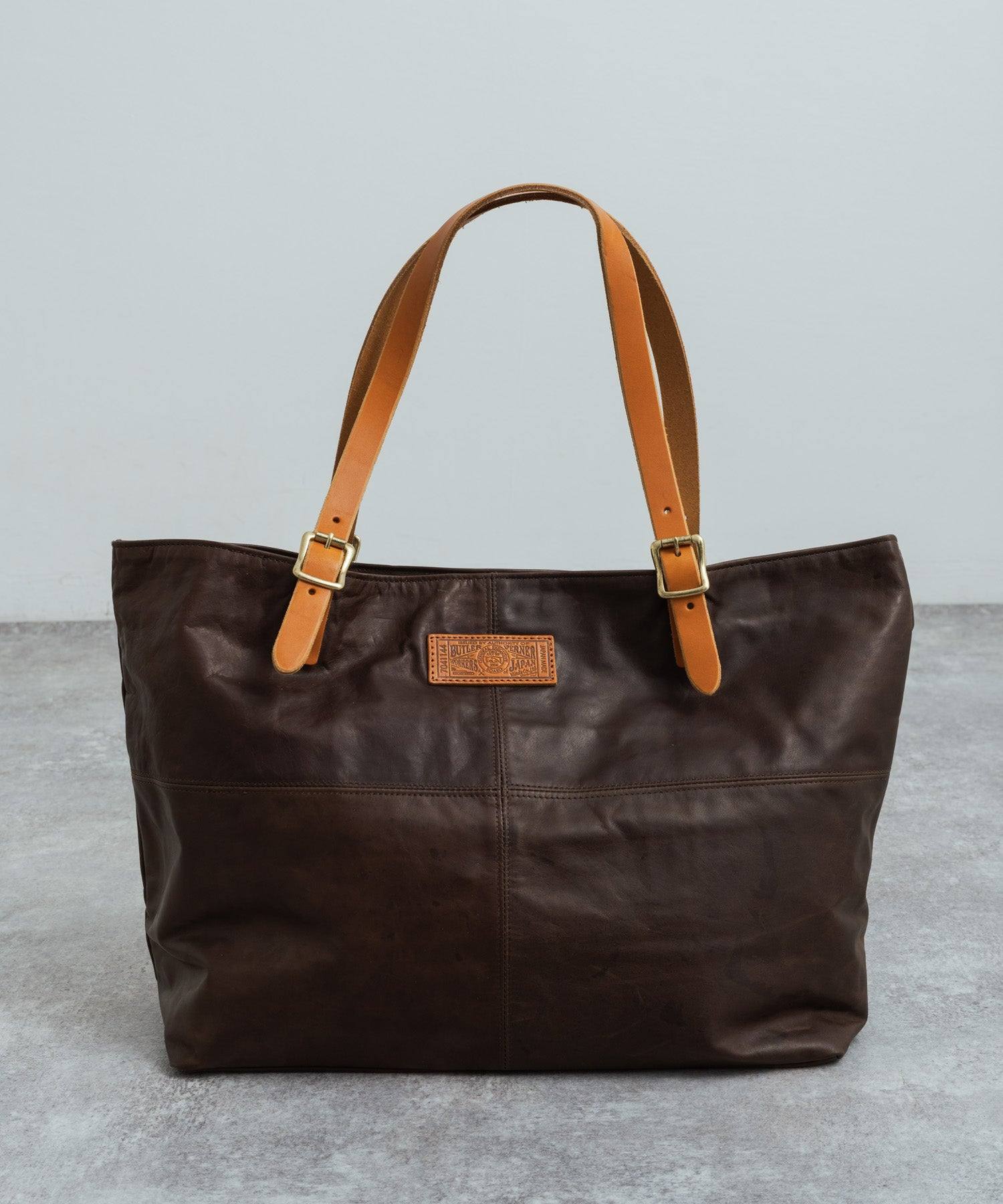 Rocky Monroe Big Tote Bag Men Women Horse Leather Genuine Leather Handheld Simple Pull-Up Outing Business Gift Made in Japan Domestic Butler Ve