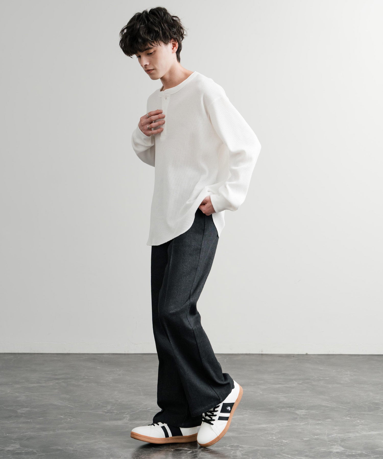 ロッキーモンロー Rocky Monroe スニーカー 厚底 メンズ レディース 紐靴 ロゴ フェイクレザー PU 合成皮革 ボリュームソール ローカット U.S. POLO ASSN. 14932 （ブラック） ブラック