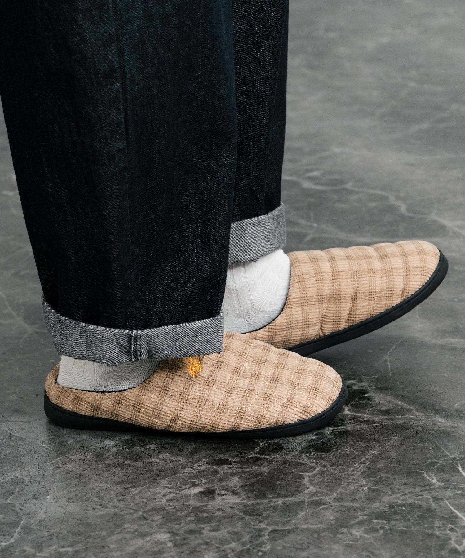 ロッキーモンロー Rocky Monroe モックシューズ スリッパ  靴 メンズ レディース バブーシュ ルームシューズ スリッポン 別注 オリジナル U.S. POLO ASSN. 14948 （ライトベージュ(ナイロンライク)） ライトベージュ(ナイロンライク)