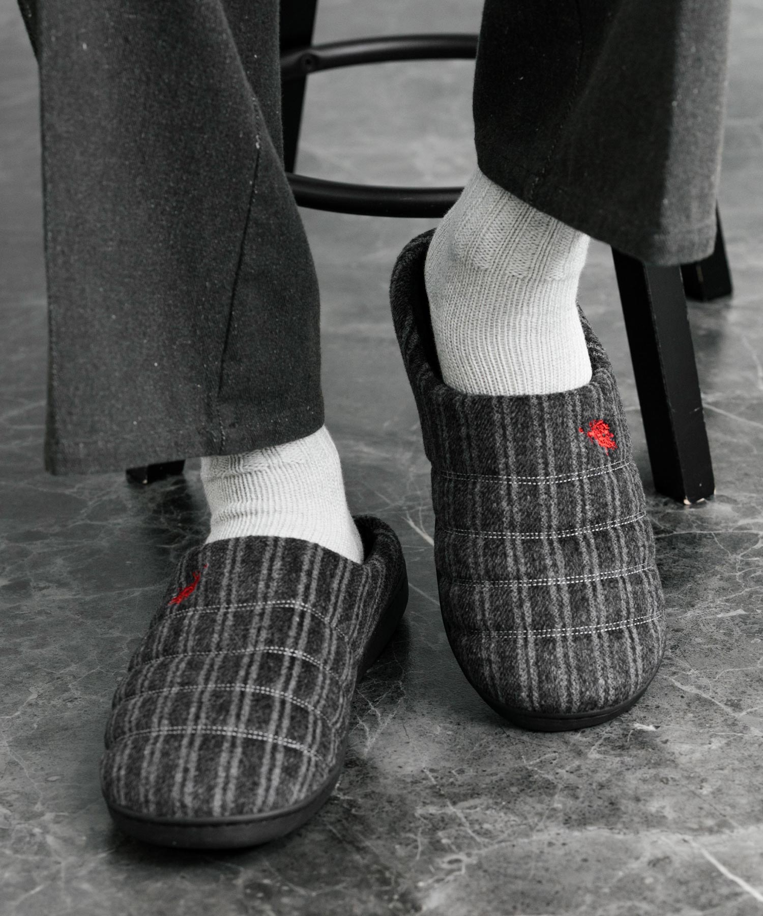 ロッキーモンロー Rocky Monroe モックシューズ スリッパ  靴 メンズ レディース バブーシュ ルームシューズ スリッポン 別注 オリジナル U.S. POLO ASSN. 14948 （ライトベージュ(ナイロンライク)） ライトベージュ(ナイロンライク)