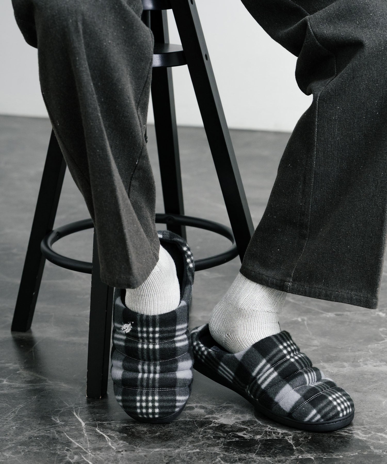 ロッキーモンロー Rocky Monroe モックシューズ スリッパ  靴 メンズ レディース バブーシュ ルームシューズ スリッポン 別注 オリジナル U.S. POLO ASSN. 14948 （ライトベージュ(ナイロンライク)） ライトベージュ(ナイロンライク)