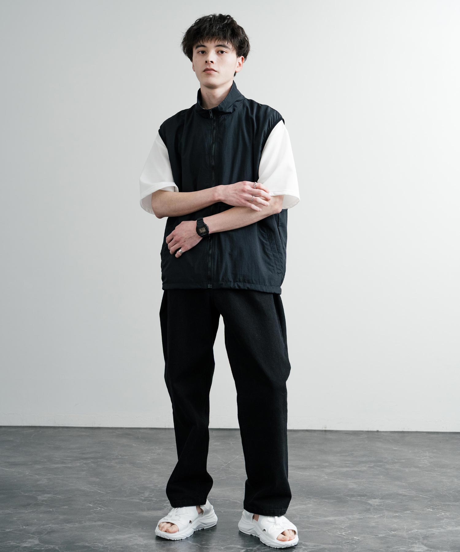 ロッキーモンロー Rocky Monroe GERRY ジェリー スニーカーサンダル メンズ スポーツサンダル ハイソール 厚底 ドローコード レースアップ ライトウェイト 軽量  シンプル 無地 15971 （ブラック×ホワイト） ブラック×ホワイト