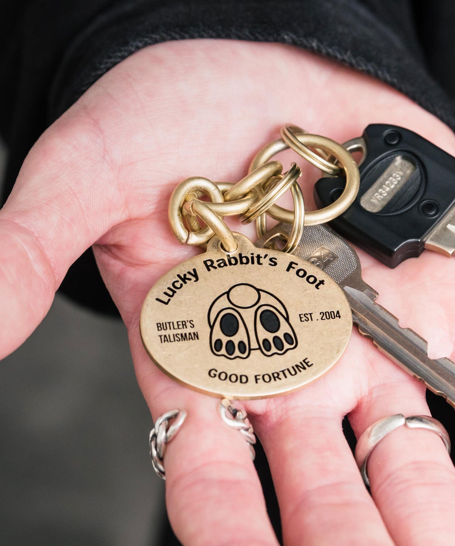 ロッキーモンロー Rocky Monroe キーホルダー キーチャーム メンズ レディース キーリング ストラップ ウサギ 日本製 国産 Butler Verner Sails JF-3047 15568 （ブラス） ブラス
