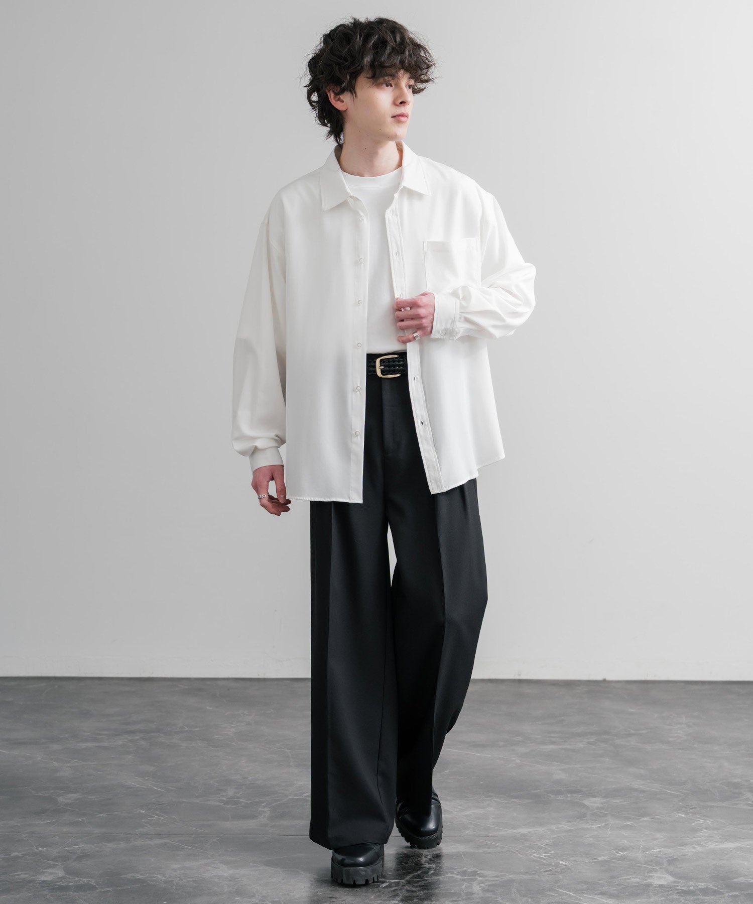 ロッキーモンロー Rocky Monroe レザーベルト メッシュ 本革 メンズ レディース ラウンドバックル スクエア カジュアル アメカジ シンプル 韓国 モード レトロ おしゃれ ギフト 15729 （ブラック） ブラック