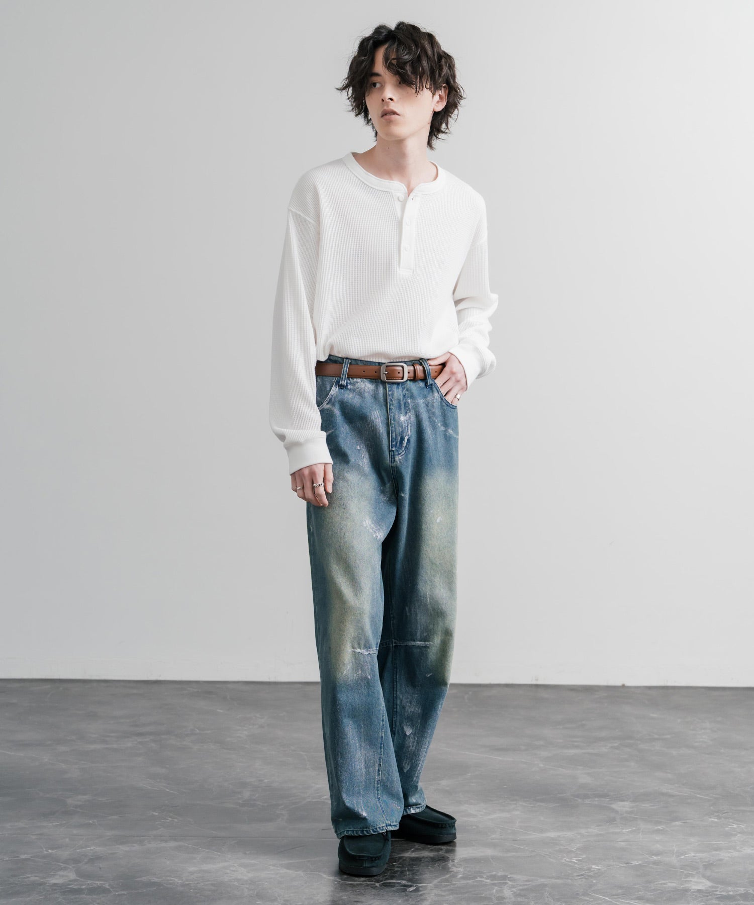 ロッキーモンロー Rocky Monroe レザーベルト スクエアバックル 本革 メンズ レディース マット カジュアル アメカジ シンプル ビジネス 韓国 モード おしゃれ ギフト 15730 （ベージュ） ベージュ