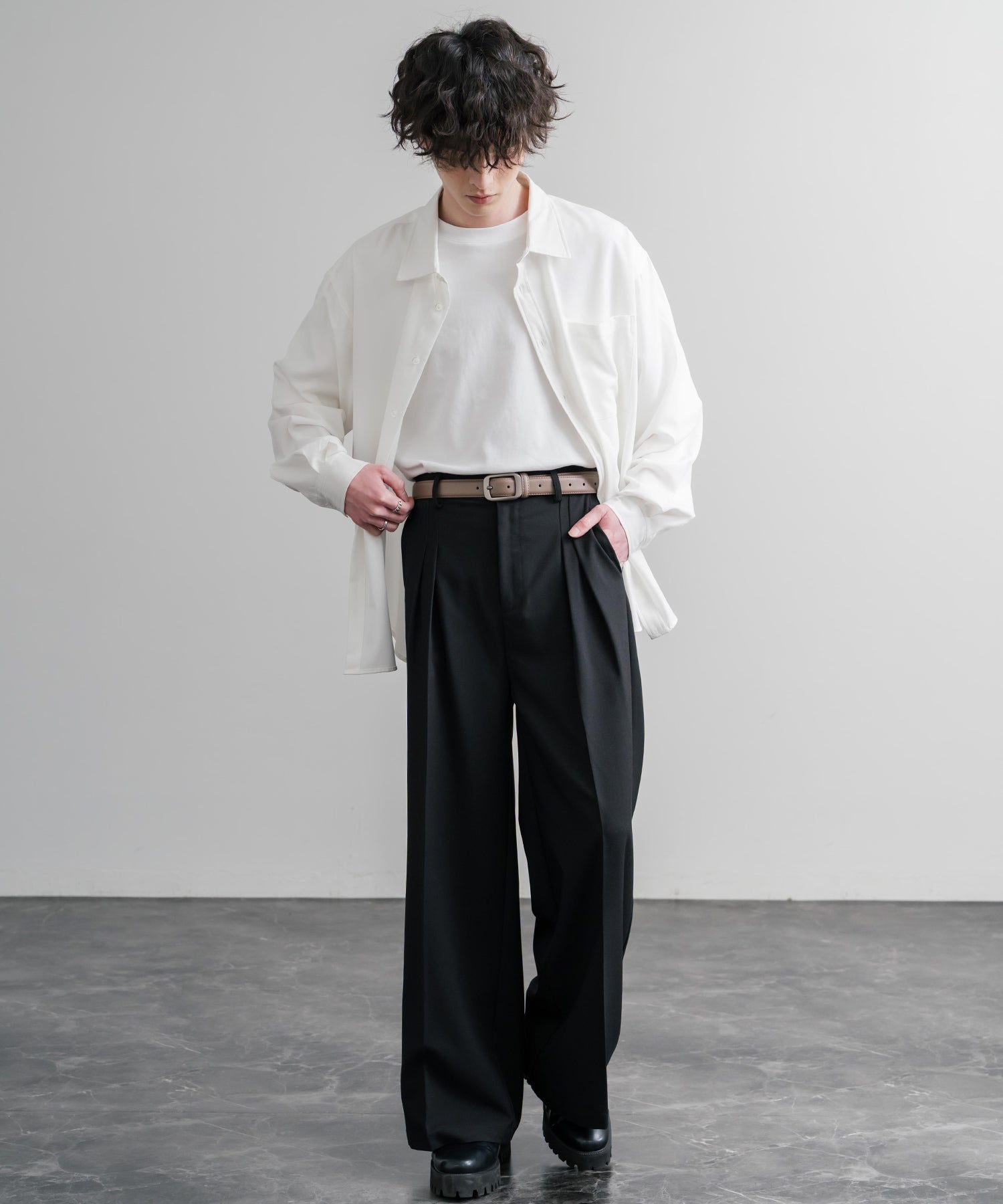 ロッキーモンロー Rocky Monroe レザーベルト スクエアバックル 本革 メンズ レディース マット カジュアル アメカジ シンプル ビジネス 韓国 モード おしゃれ ギフト 15730 （ベージュ） ベージュ