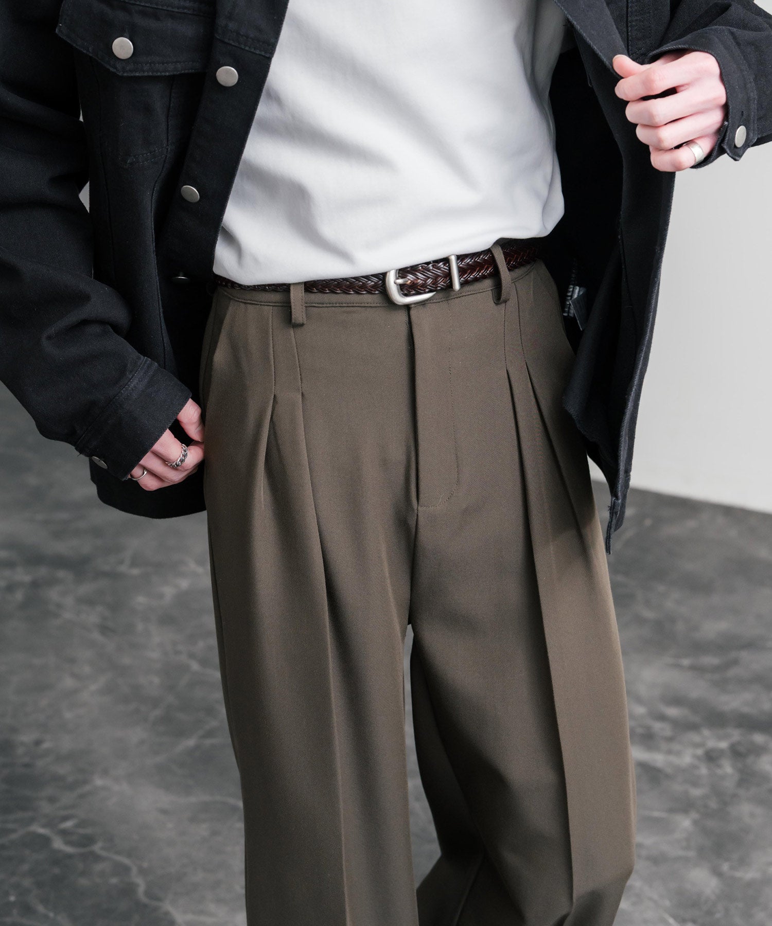 ロッキーモンロー Rocky Monroe レザーベルト メッシュ 本革 メンズ レディース ラウンドバックル カジュアル アメカジ シンプル 韓国 モード レトロ おしゃれ プレゼント 15731 （カフェ） カフェ