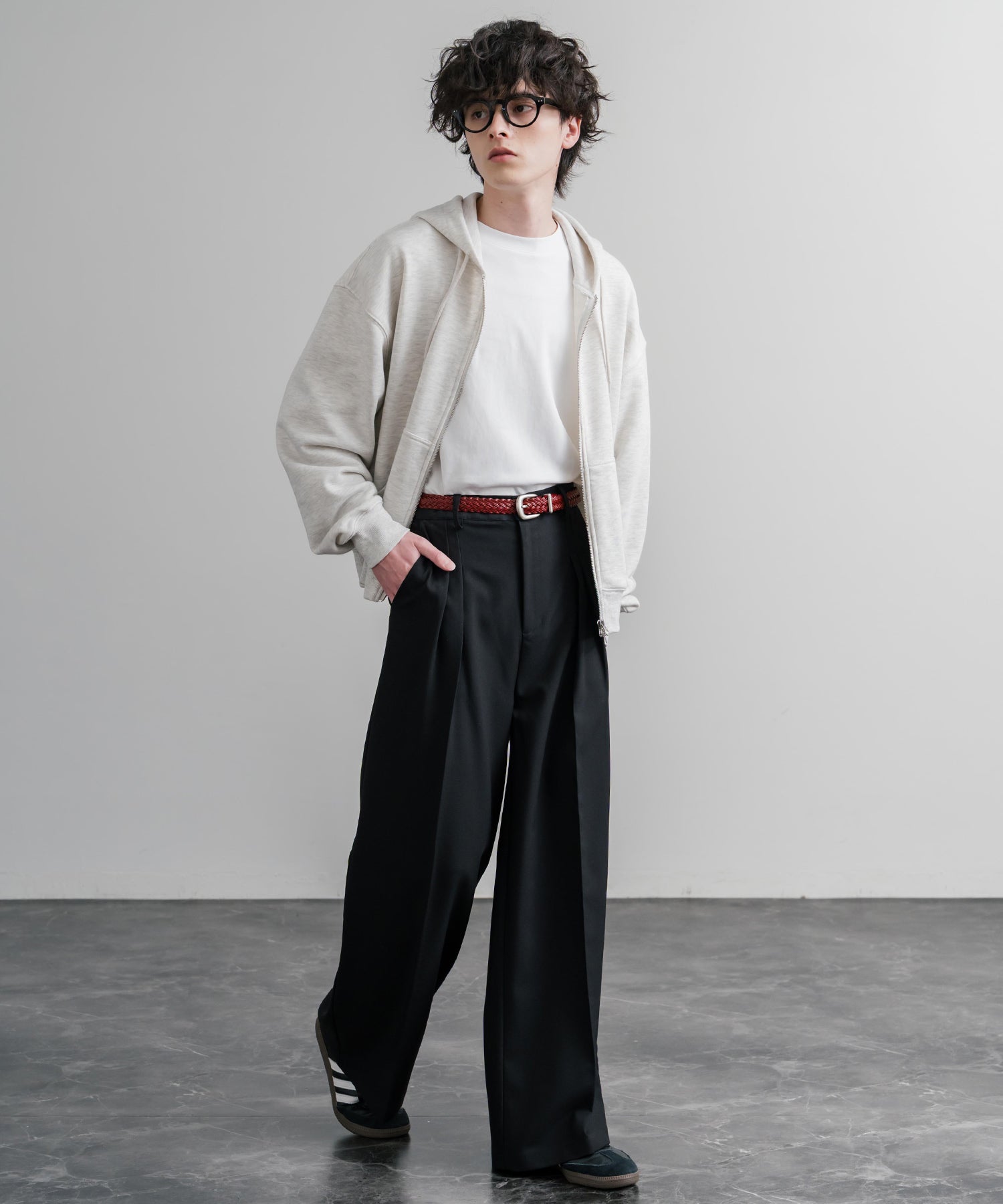 ロッキーモンロー Rocky Monroe レザーベルト メッシュ 本革 メンズ レディース ラウンドバックル カジュアル アメカジ シンプル 韓国 モード レトロ おしゃれ プレゼント 15731 （カフェ） カフェ