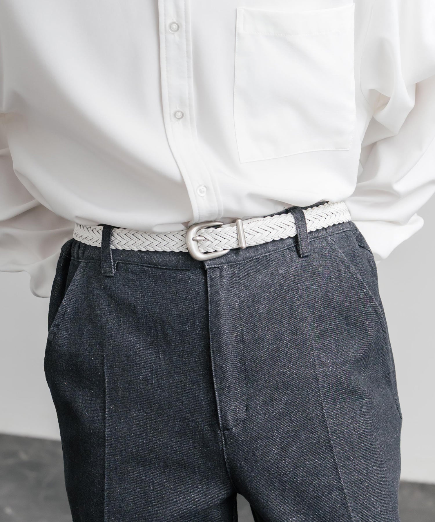 ロッキーモンロー Rocky Monroe レザーベルト メッシュ 本革 メンズ レディース ラウンドバックル カジュアル アメカジ シンプル 韓国 モード レトロ おしゃれ プレゼント 15731 （カフェ） カフェ