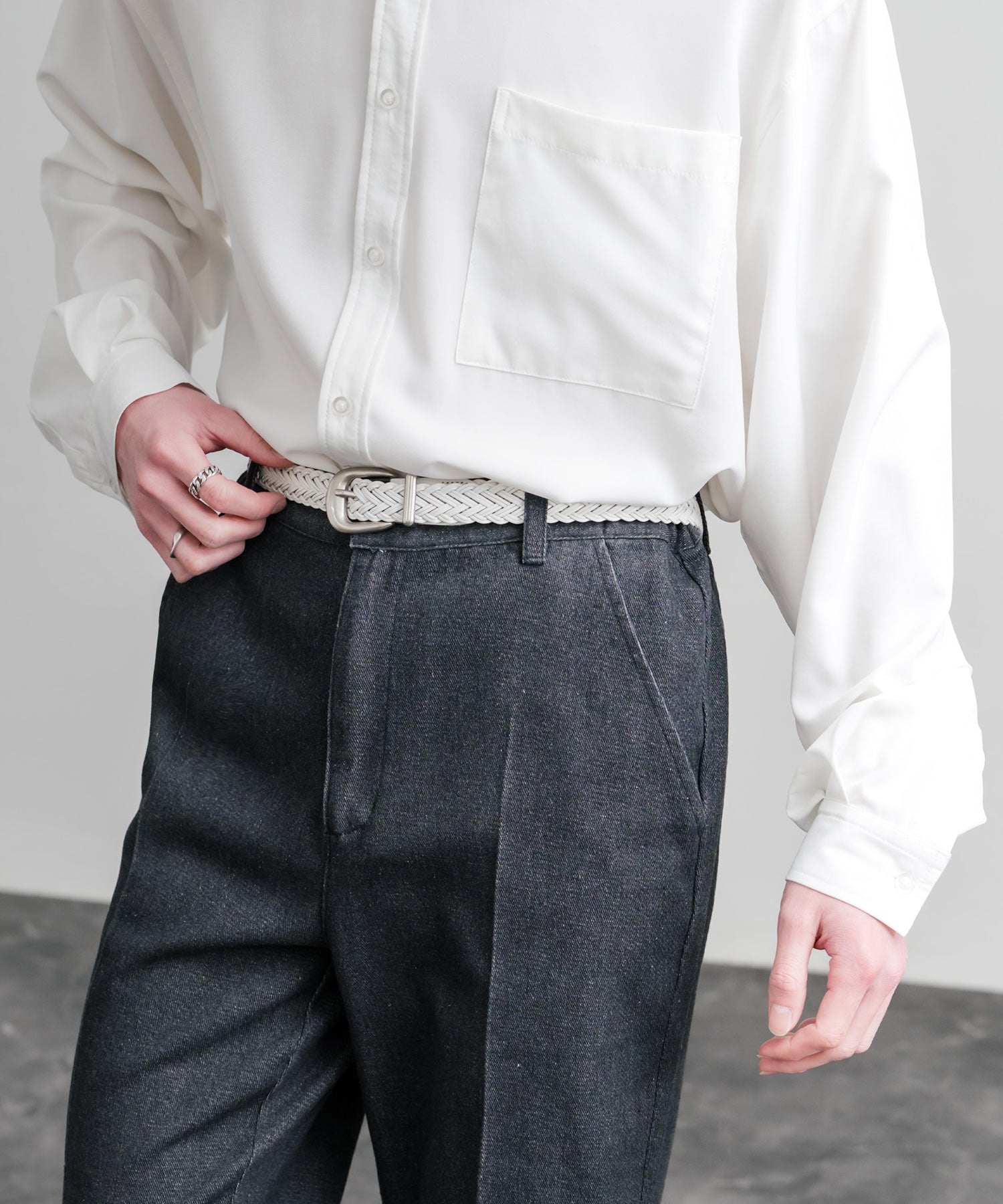 ロッキーモンロー Rocky Monroe レザーベルト メッシュ 本革 メンズ レディース ラウンドバックル カジュアル アメカジ シンプル 韓国 モード レトロ おしゃれ プレゼント 15731 （カフェ） カフェ