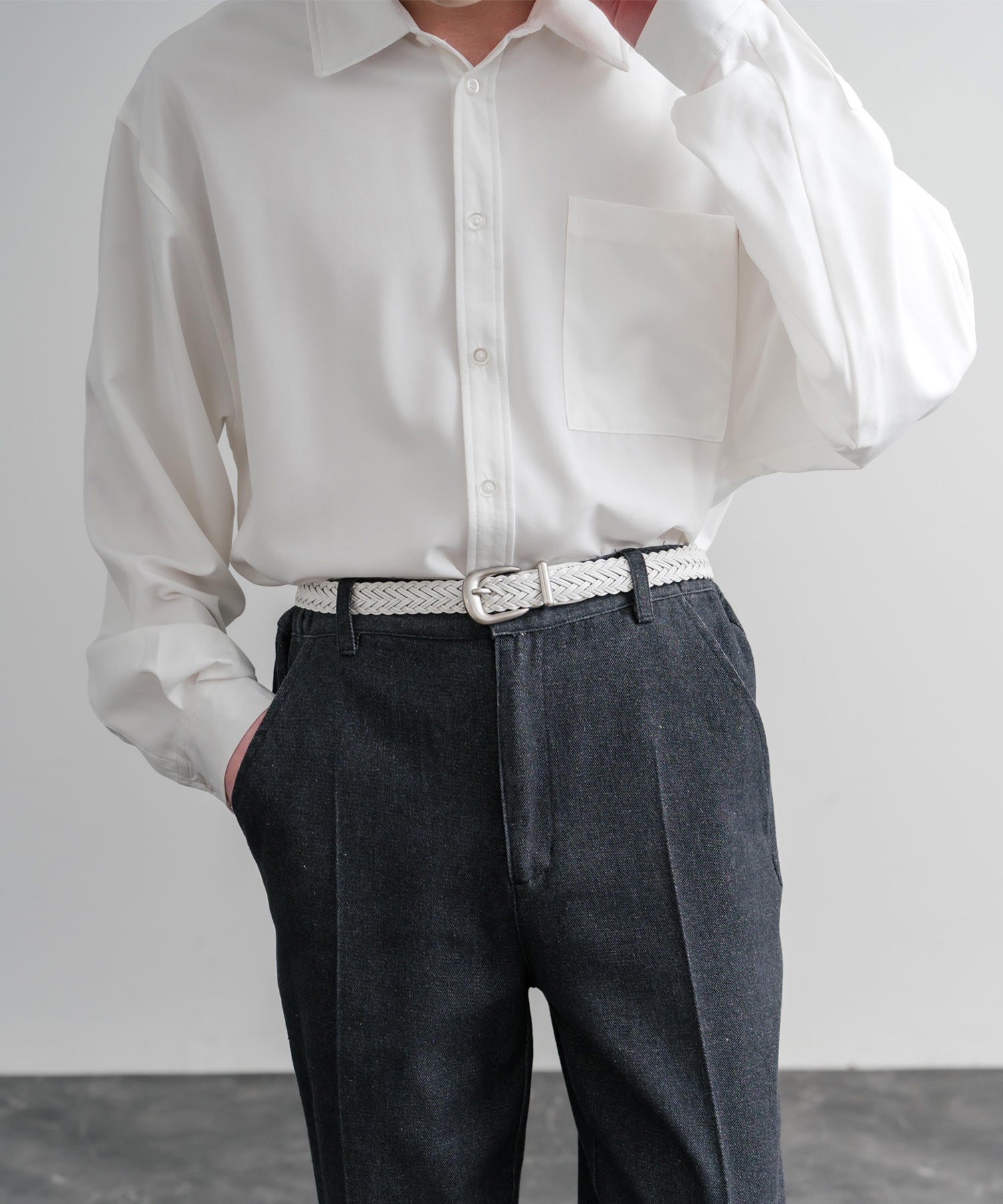 ロッキーモンロー Rocky Monroe レザーベルト メッシュ 本革 メンズ レディース ラウンドバックル カジュアル アメカジ シンプル 韓国 モード レトロ おしゃれ プレゼント 15731 （カフェ） カフェ