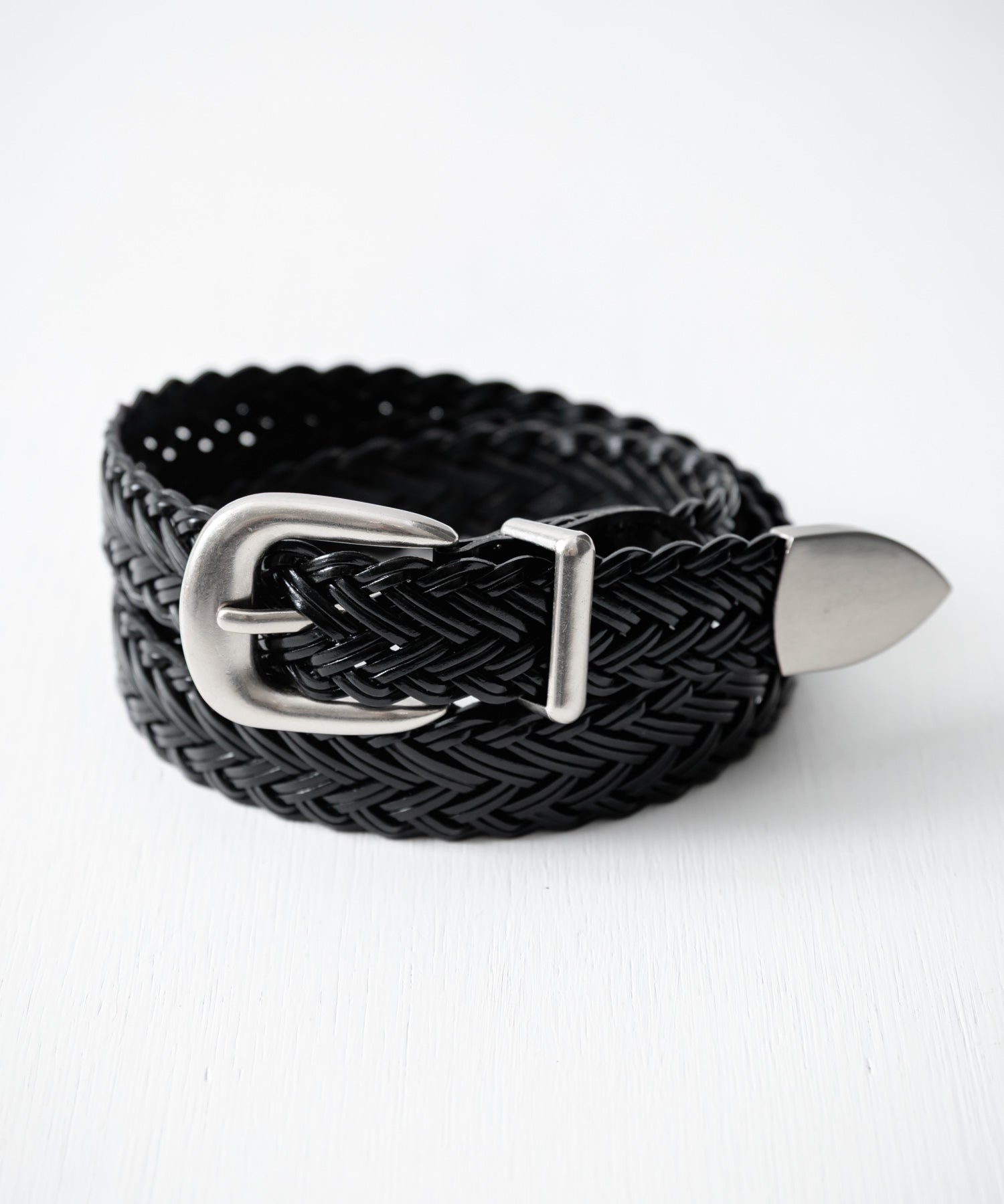 ロッキーモンロー Rocky Monroe レザーベルト メッシュ 本革 メンズ レディース ラウンドバックル カジュアル アメカジ シンプル 韓国 モード レトロ おしゃれ プレゼント 15731 （カフェ） カフェ