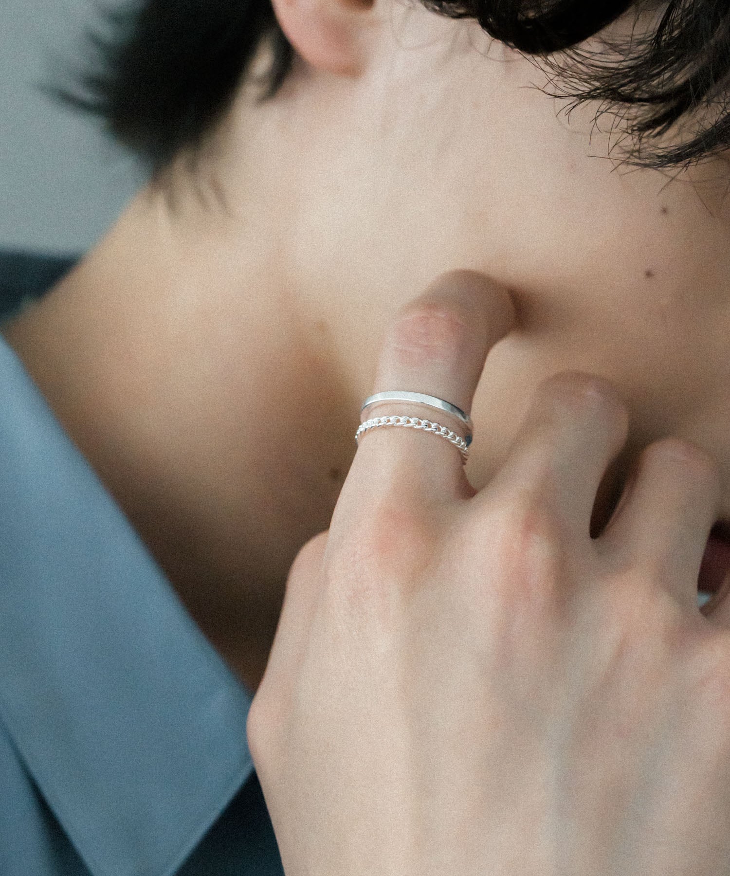 ロッキーモンロー Rocky Monroe リング シルバー 指輪 メンズ レディース 925 ペアアクセサリー フリー サイズ調整可能 オープンリング シンプル プレゼント ギフト ペア ユニセックス15998 （I） I