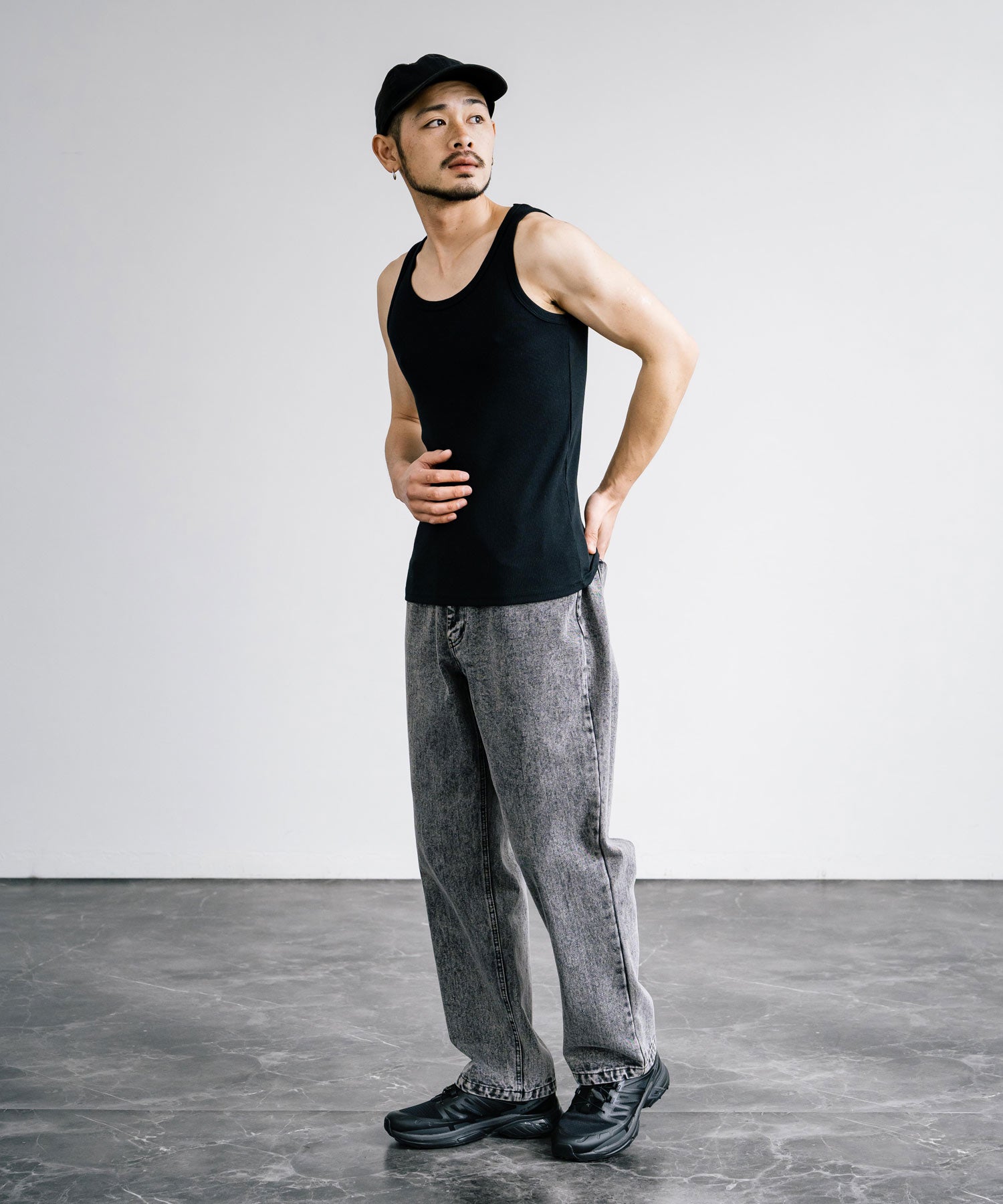 Rocky Monroe Tank Top Men's Sleeveless Casual White black gray Ribbed Inner Plain Simple Stretchable Stretch Layering Training Muscle Training Gym Sports