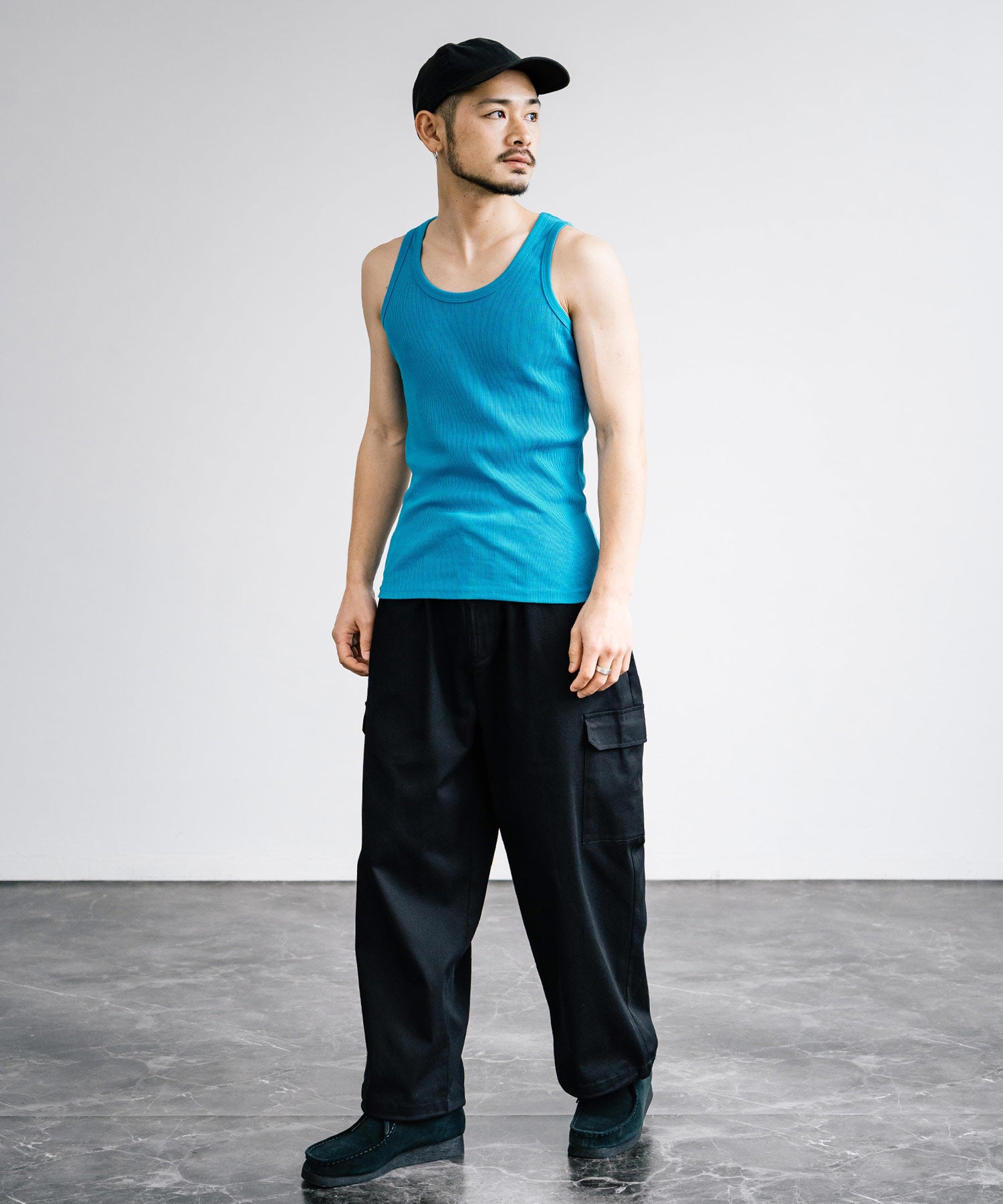 Rocky Monroe Tank Top Men's Sleeveless Casual White black gray Ribbed Inner Plain Simple Stretchable Stretch Layering Training Muscle Training Gym Sports