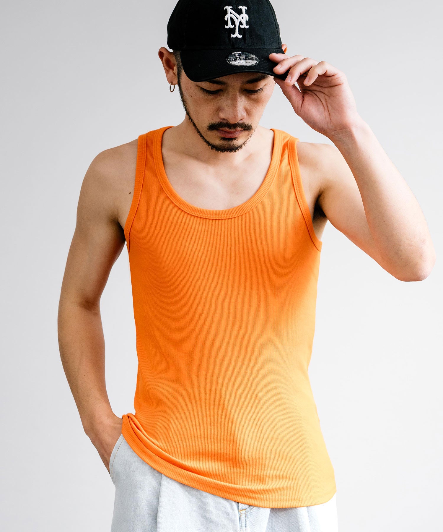Rocky Monroe Tank Top Men's Sleeveless Casual White black gray Ribbed Inner Plain Simple Stretchable Stretch Layering Training Muscle Training Gym Sports
