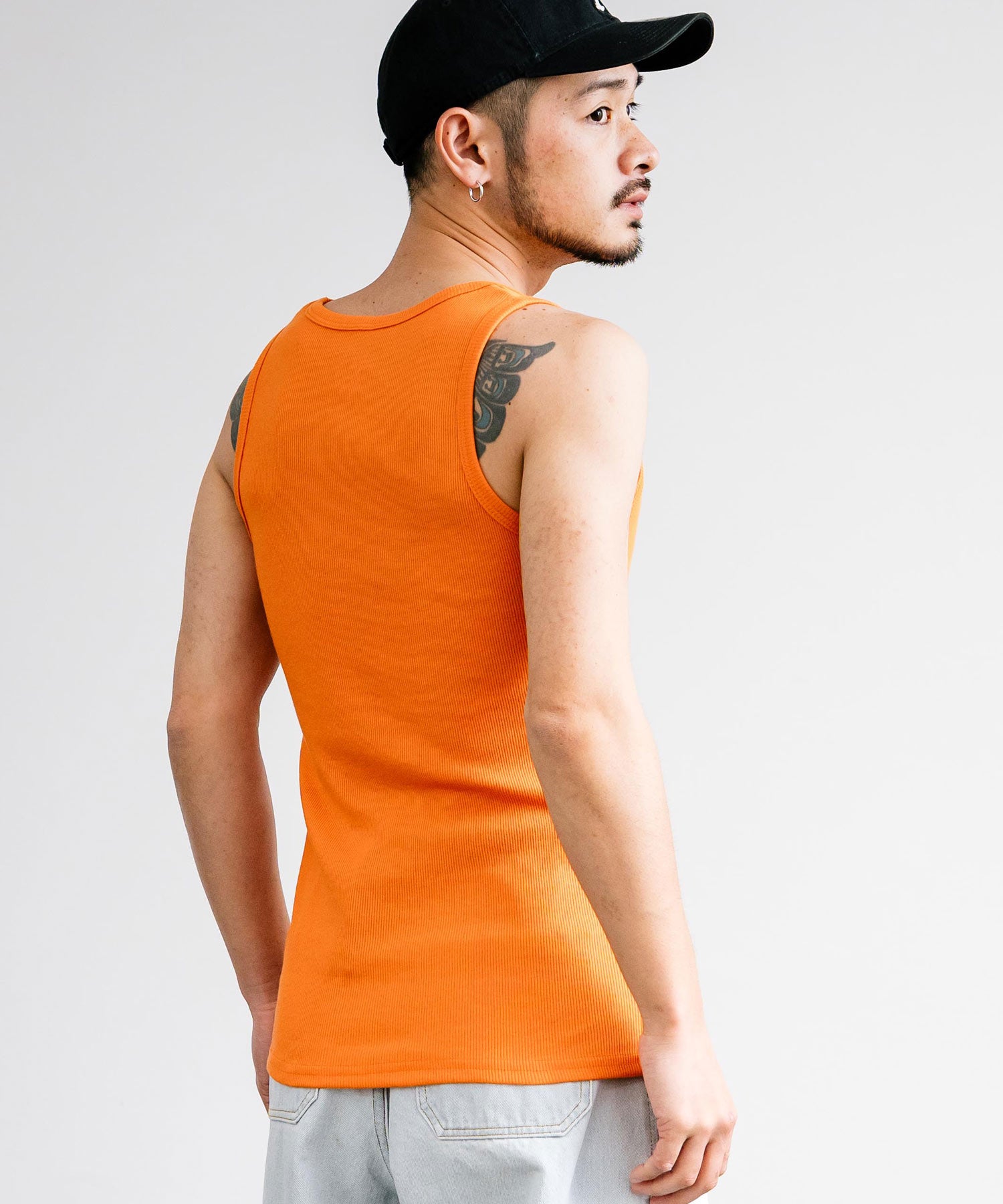 Rocky Monroe Tank Top Men's Sleeveless Casual White black gray Ribbed Inner Plain Simple Stretchable Stretch Layering Training Muscle Training Gym Sports