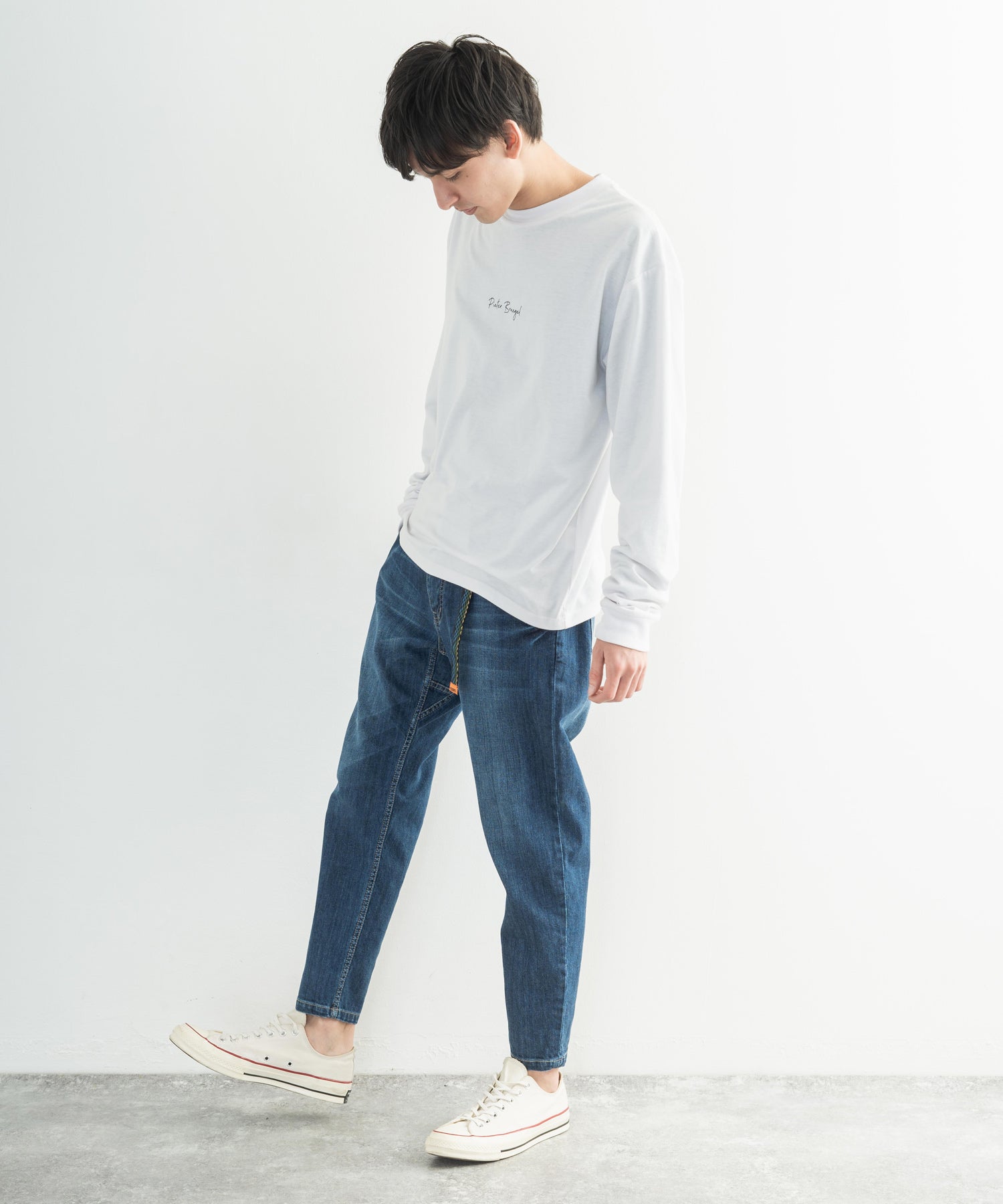 ロッキーモンロー Rocky Monroe クライミングパンツ メンズ テーパード デニム ストレッチ ジーンズ ジーパン イージー 9分丈 アンクル ナロー ライクラ アウトドア キャンプ スポーツ K